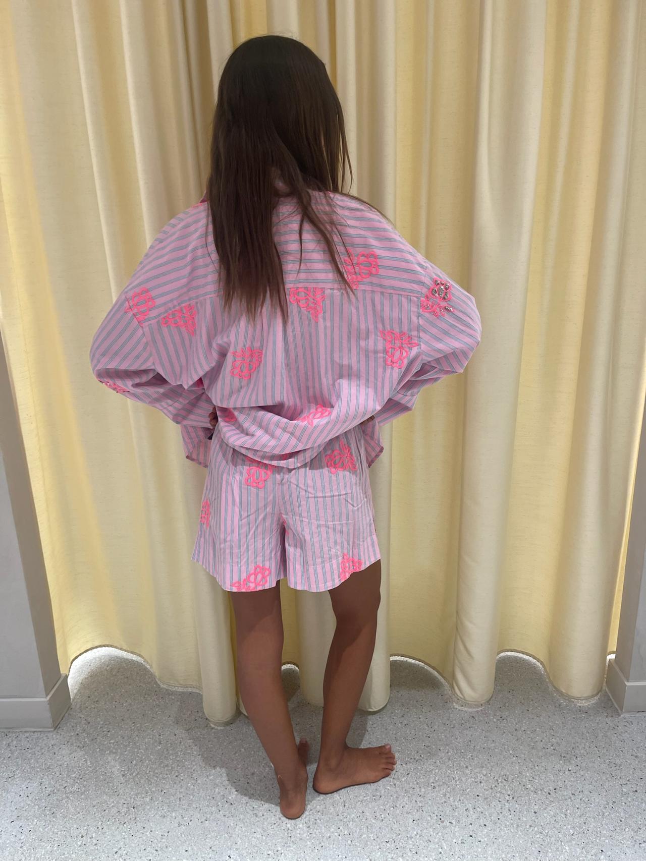 Essentiel Antwerp Juste Cotton Mini Shorts In Pink