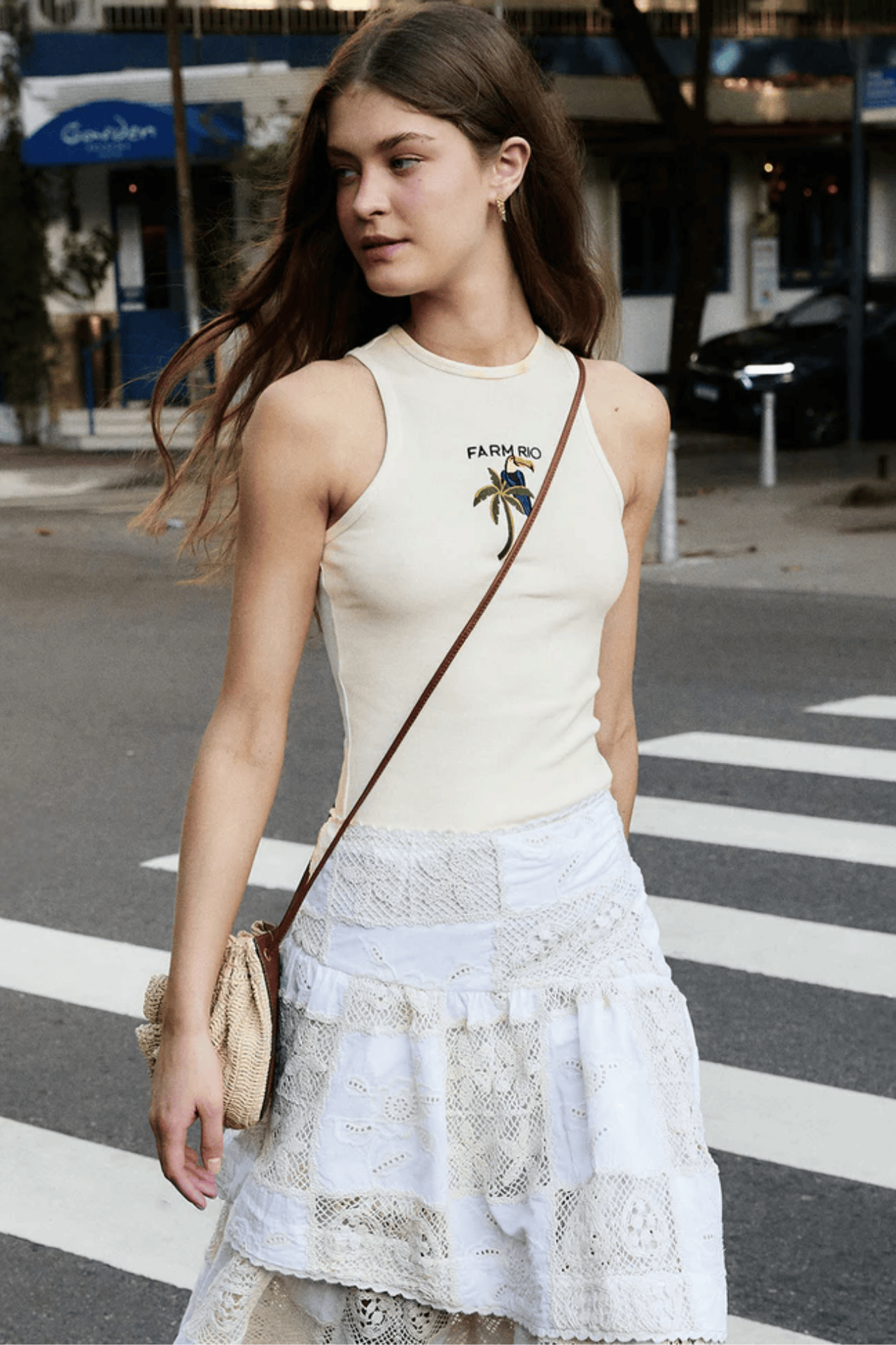 Farm Rio Tucanissimo Tank Top Off-White