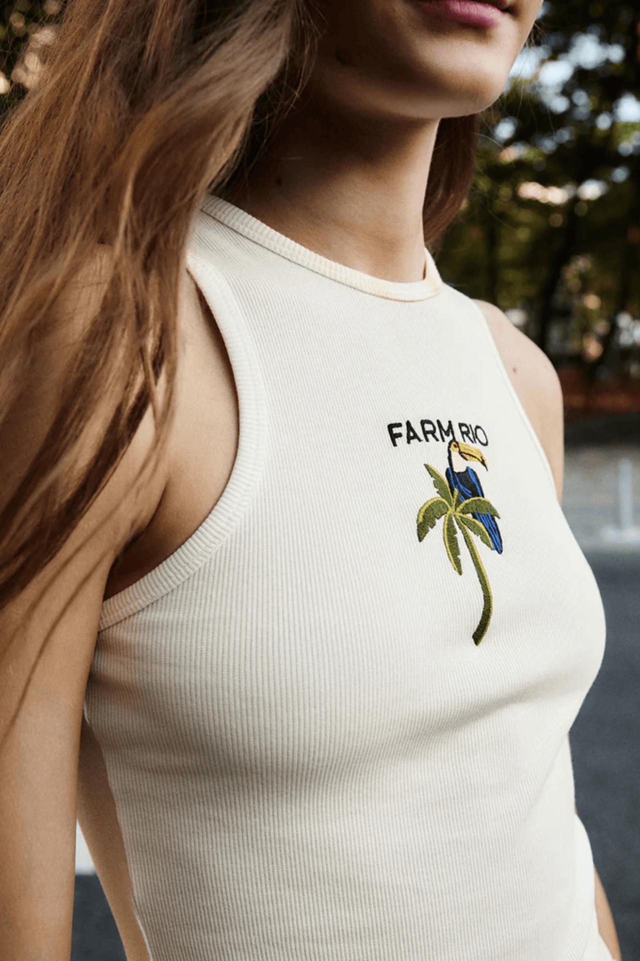Farm Rio Tucanissimo Tank Top Off-White
