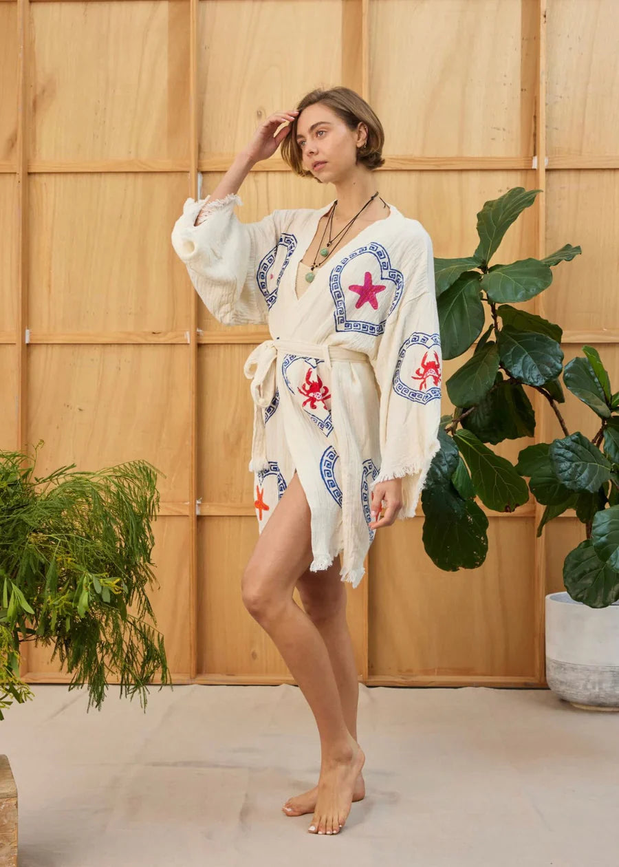 Natural Midi Robe Crab / Sea Star