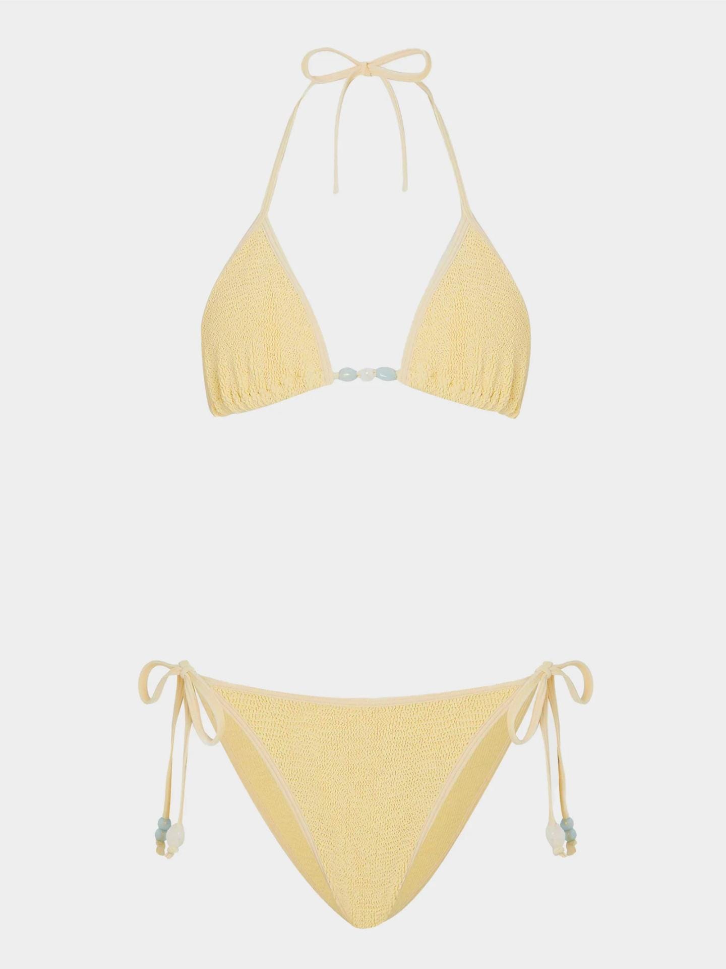 Hunza G Gina Beaded Bikini Butter