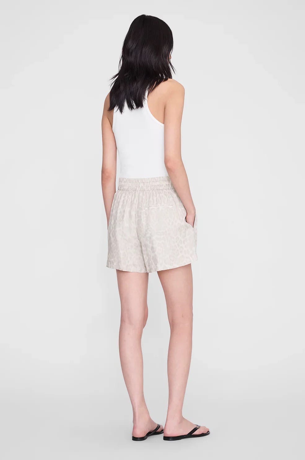 Anine Bing Kam Short White Leopard