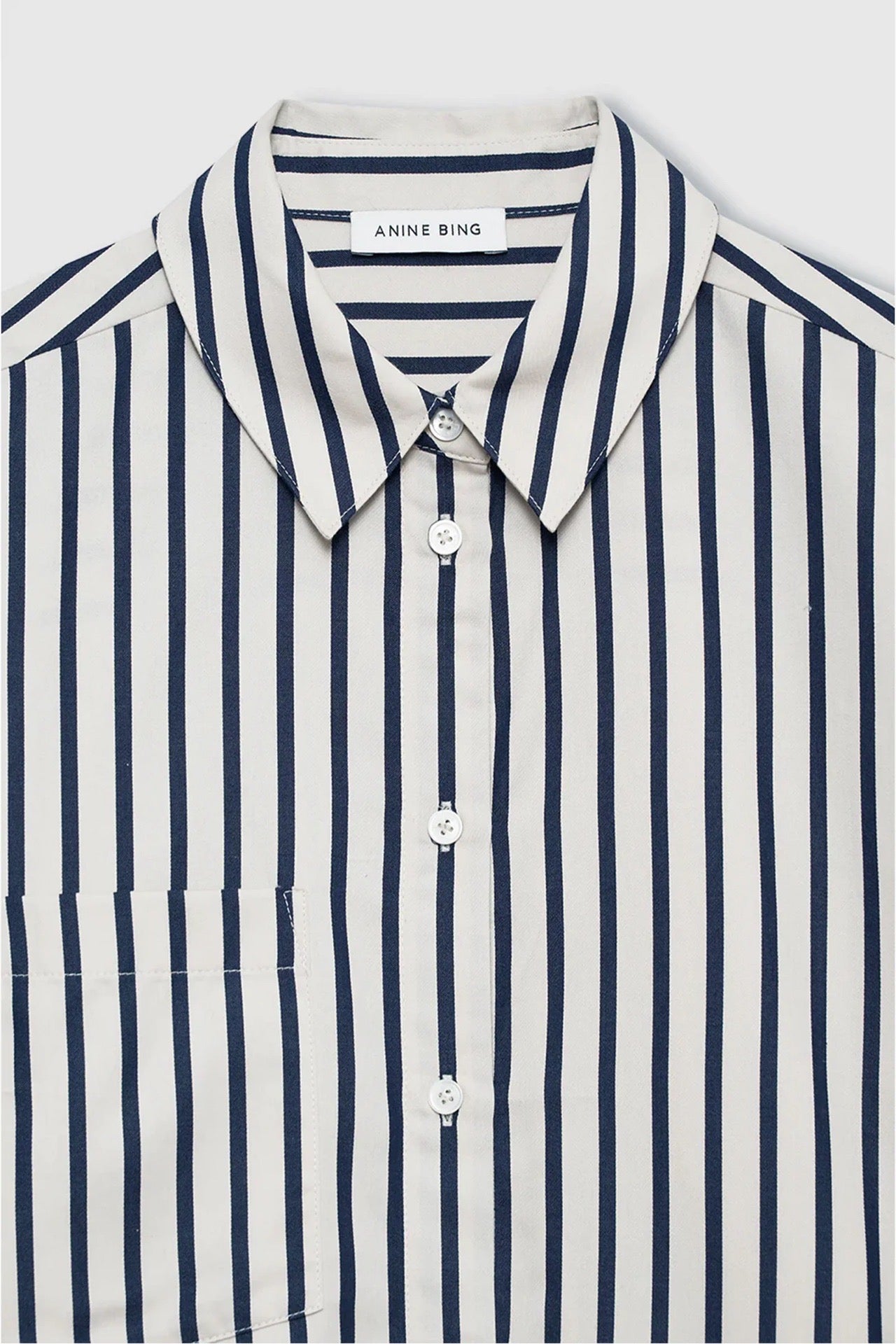 ESSIE CROPPED SHIRT - MARITIME STRIPE