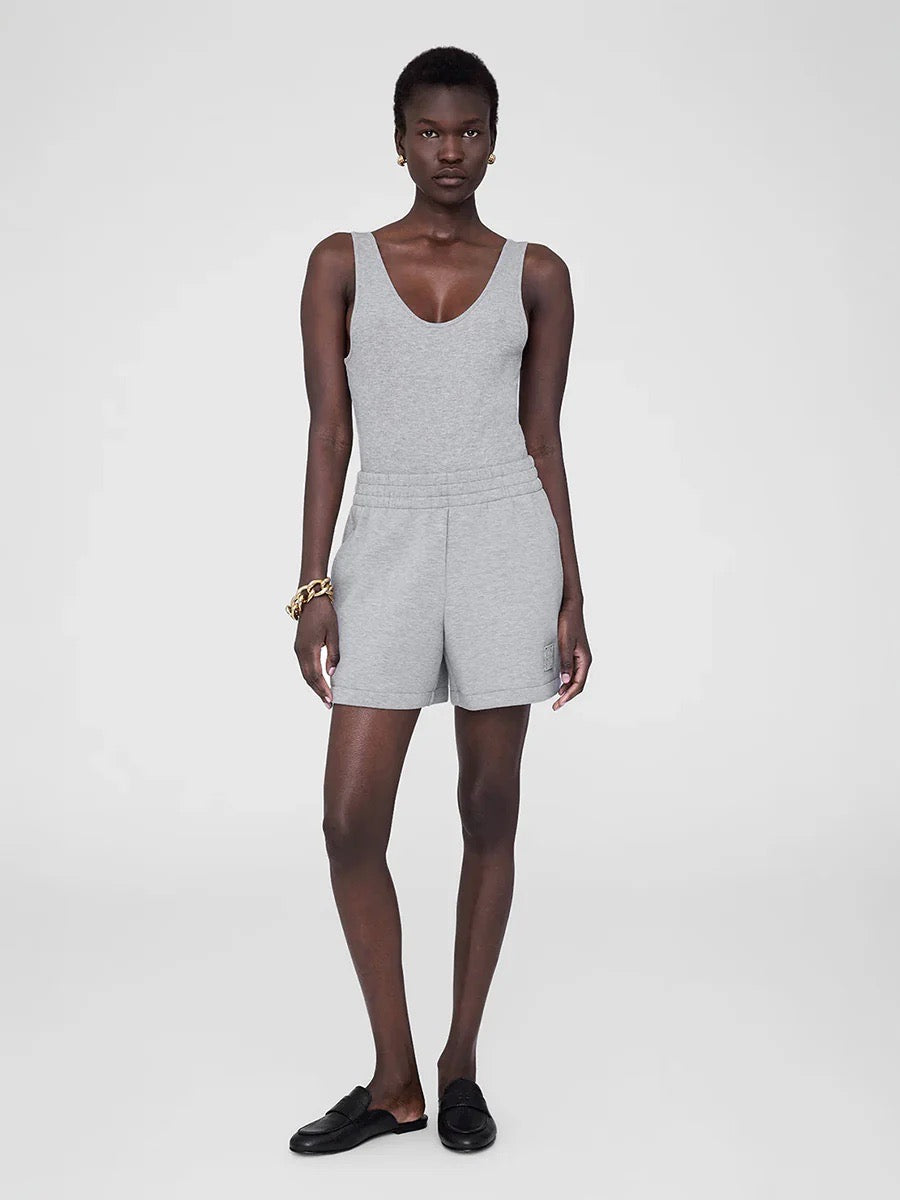 Anine Bing Kam Short Framed Monogram Ivory And Black