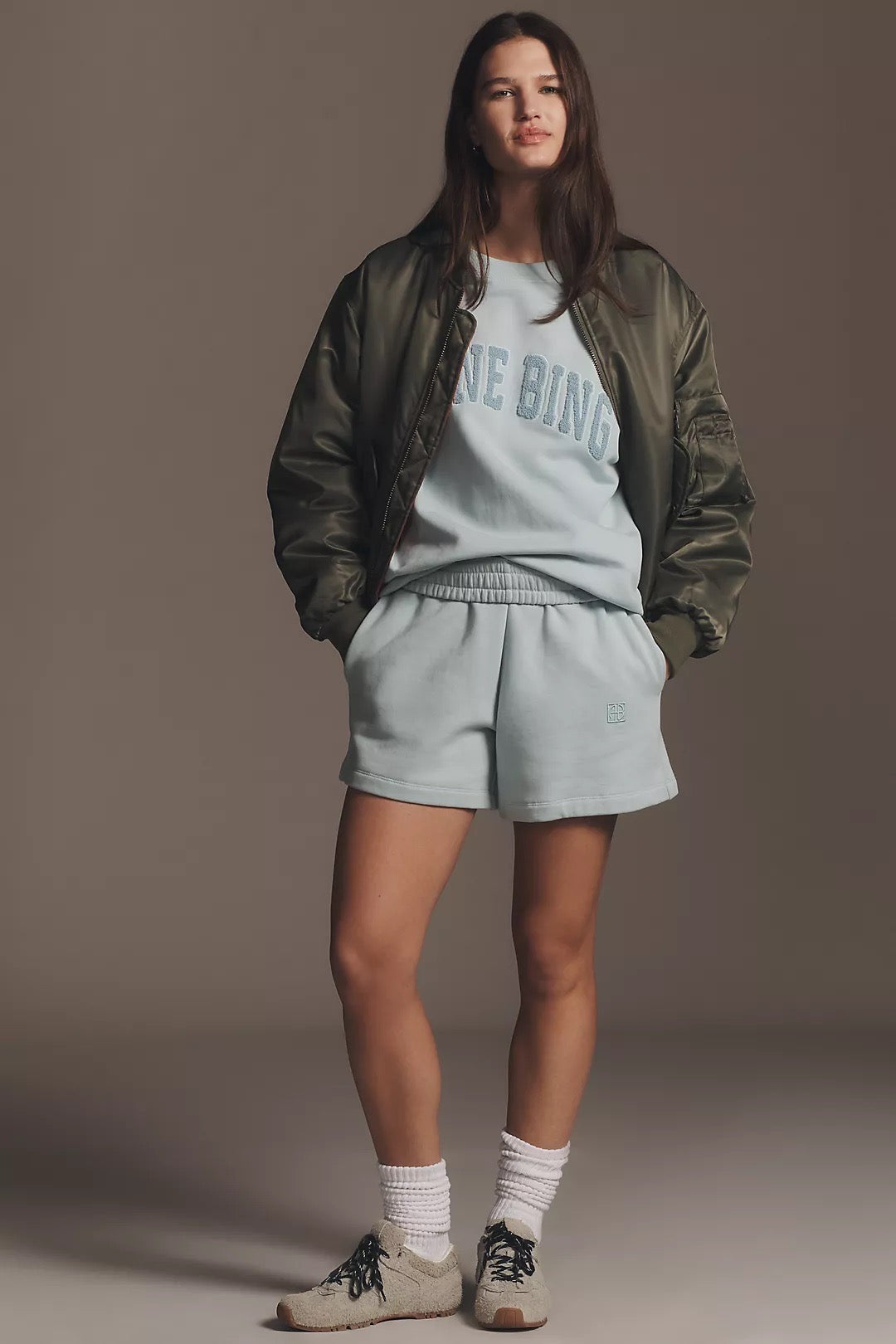 Anine Bing Miles Sweatshirt Pale Blue