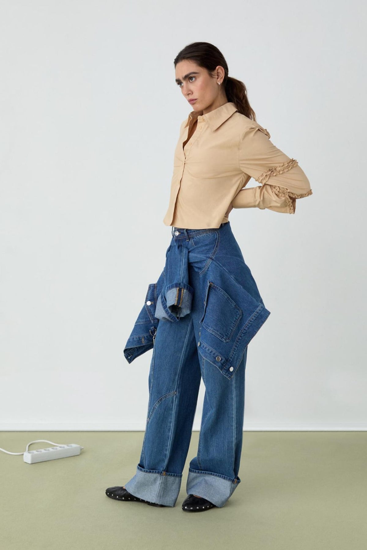 Laagam Muna Sand Cut-Out Shirt