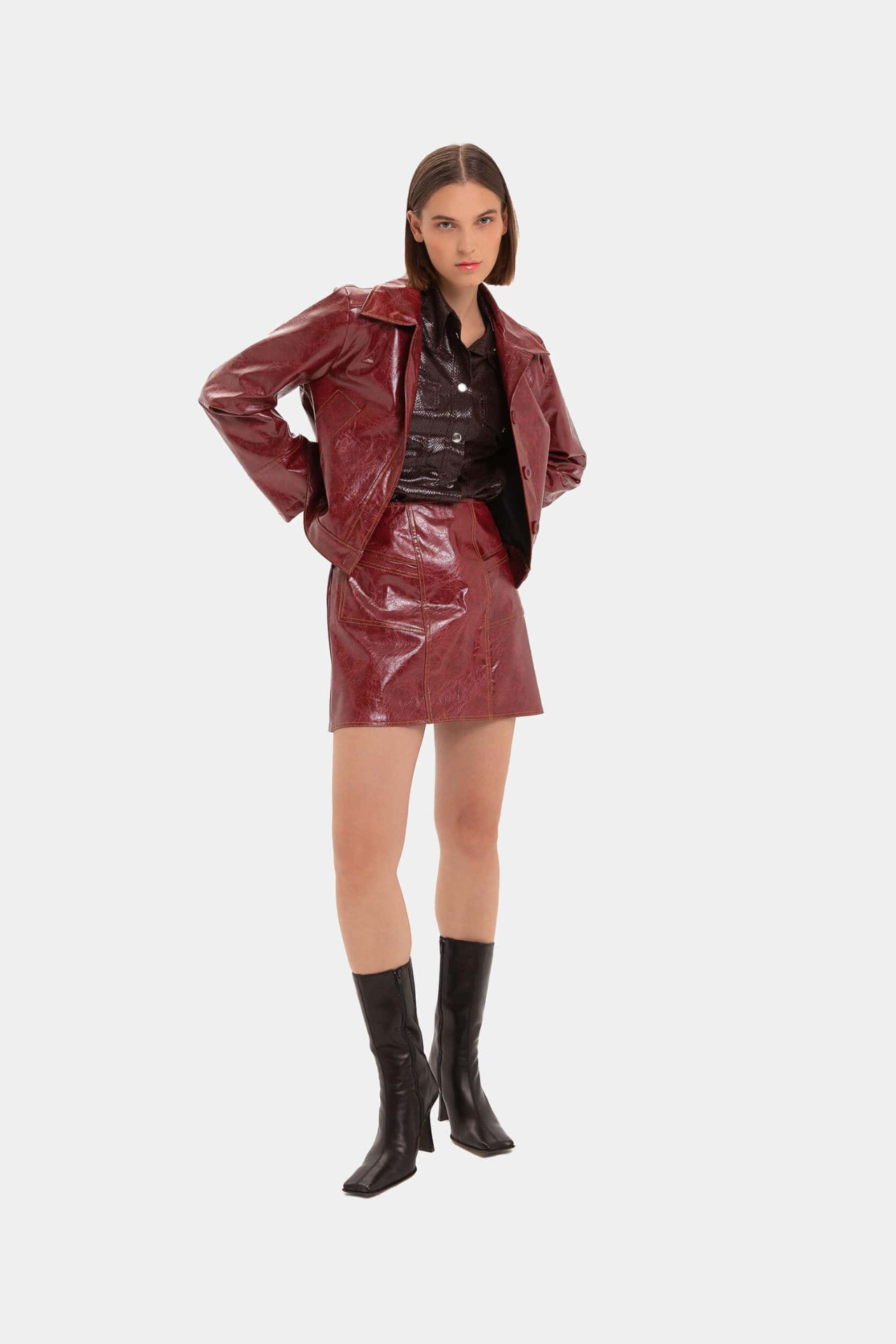 Frankie Skirt Burgundy