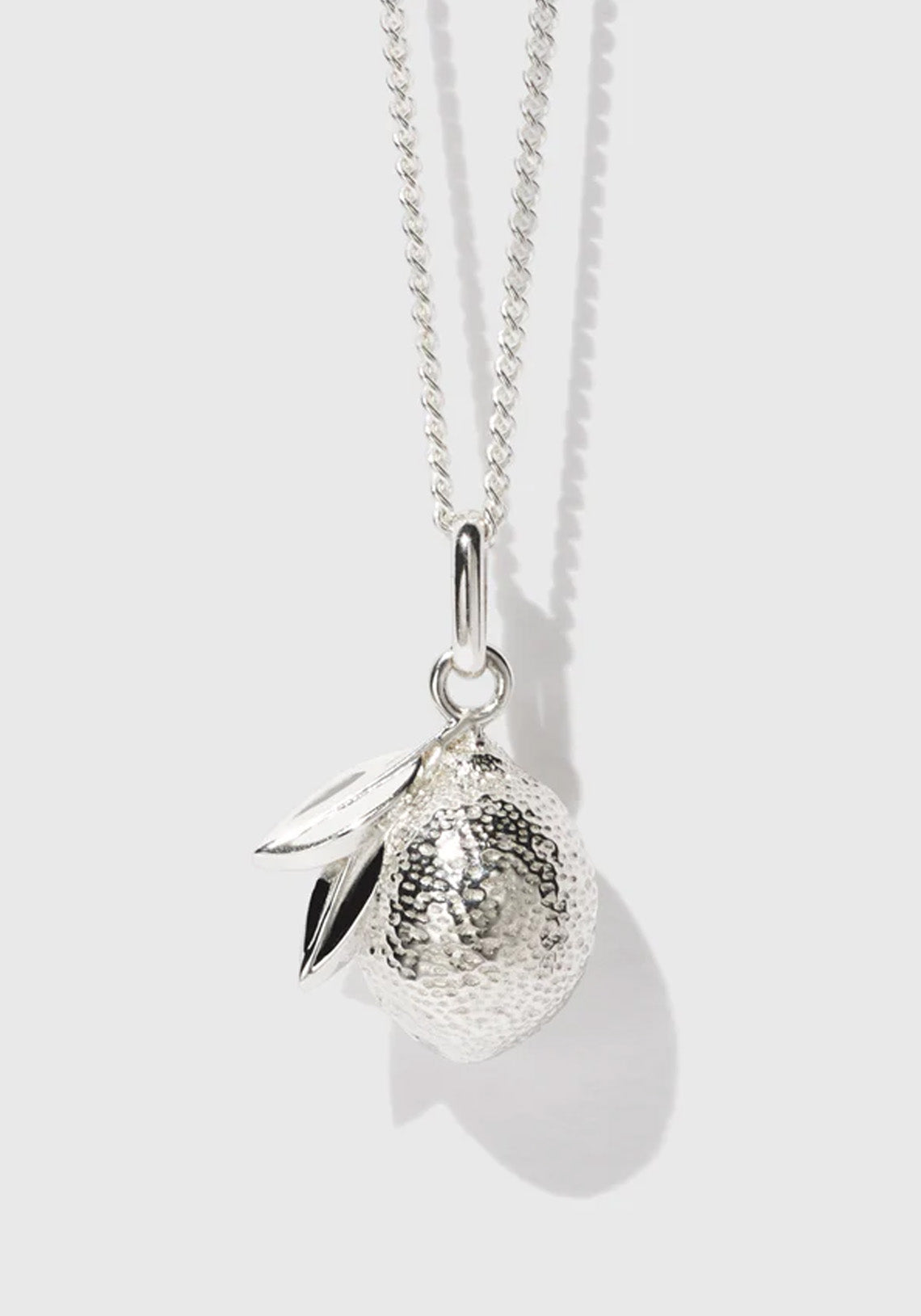 Lemon Charm Necklace Sterling Silver