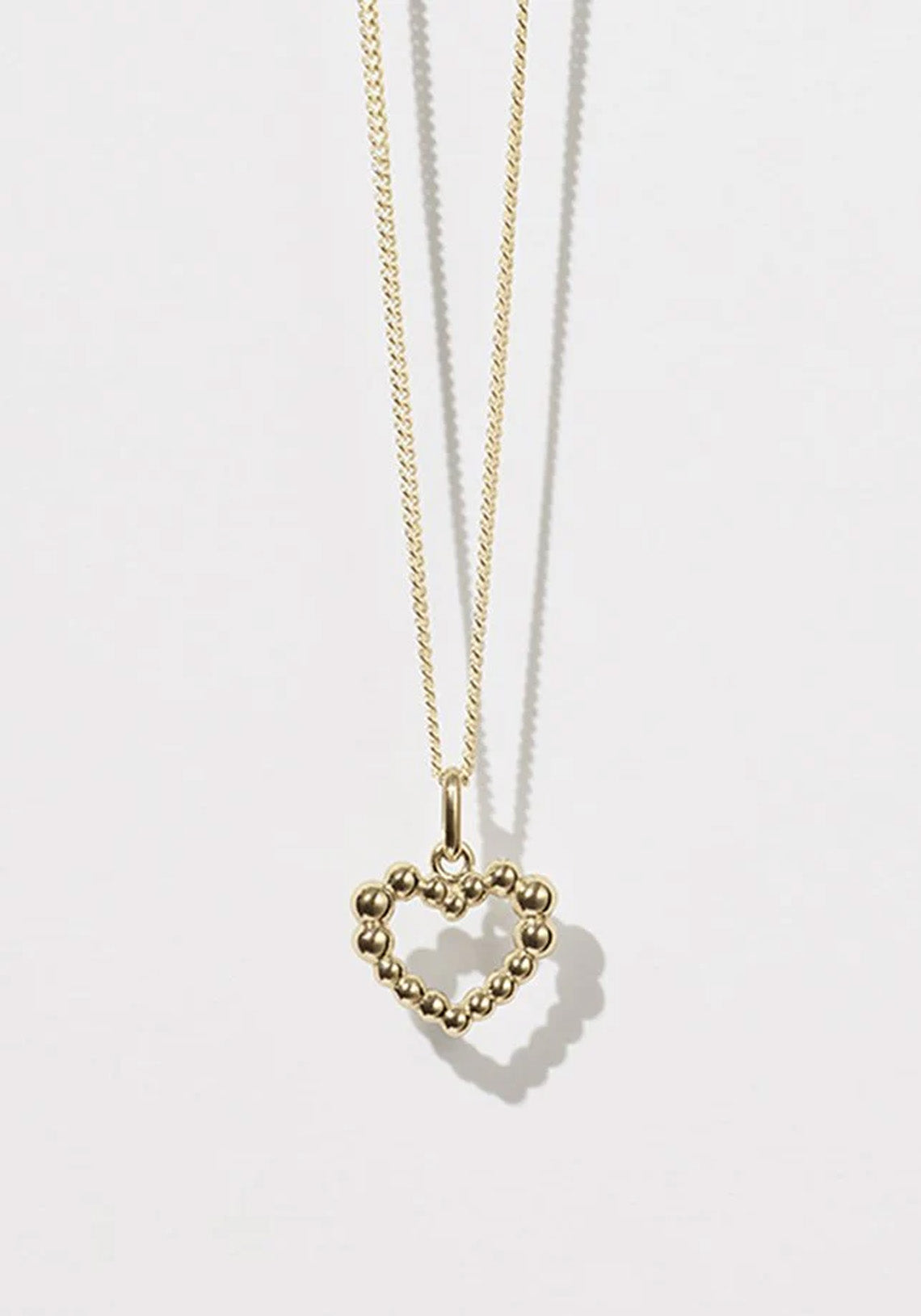 Fizzy Heart Charm Necklace Gold