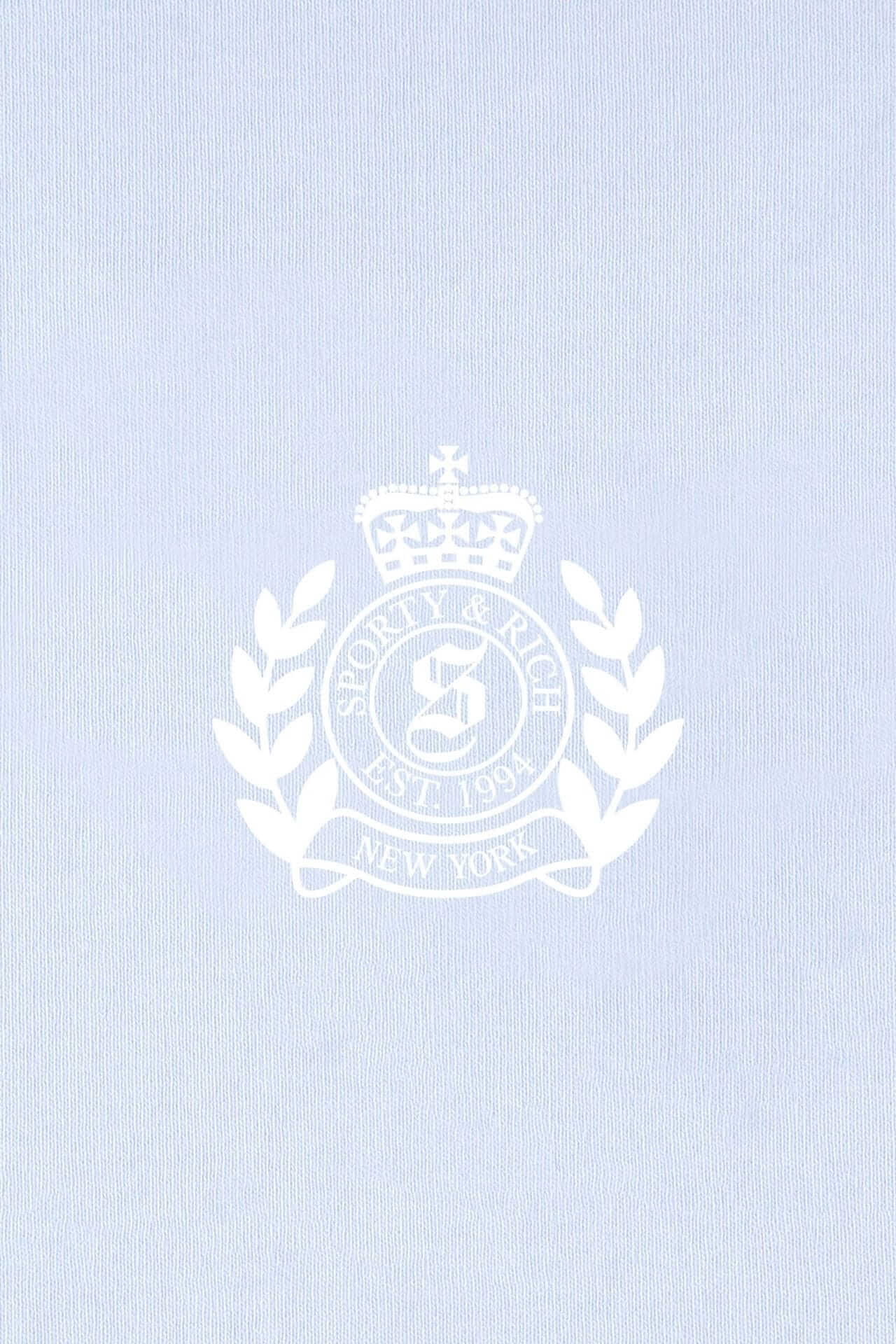 Sporty & Rich NY Crest Disco Short Ciel