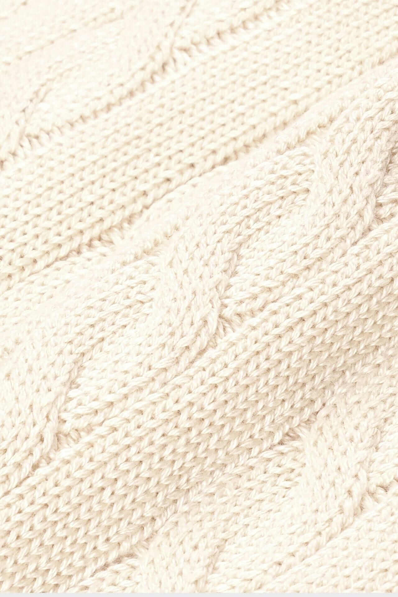 Sporty & Rich SRC Cable Knit Sweater Ecru