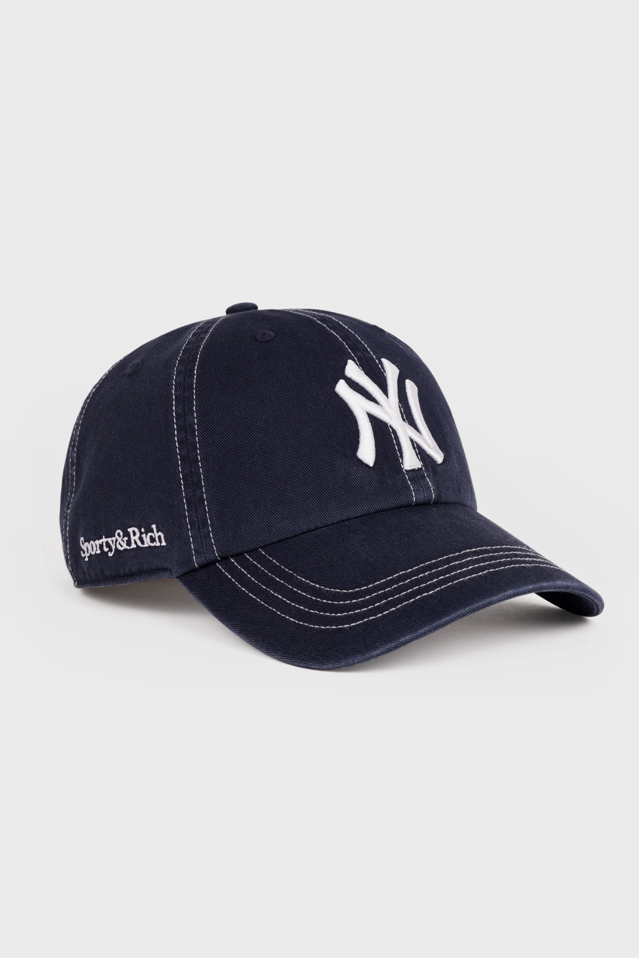 Sporty & Rich Yankees Contrast Hat Dark Navy/White