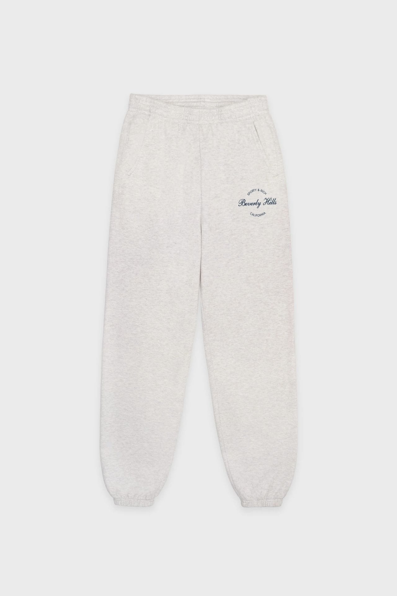 Sporty & Rich Beverly Script Sweatpant Heather Grey