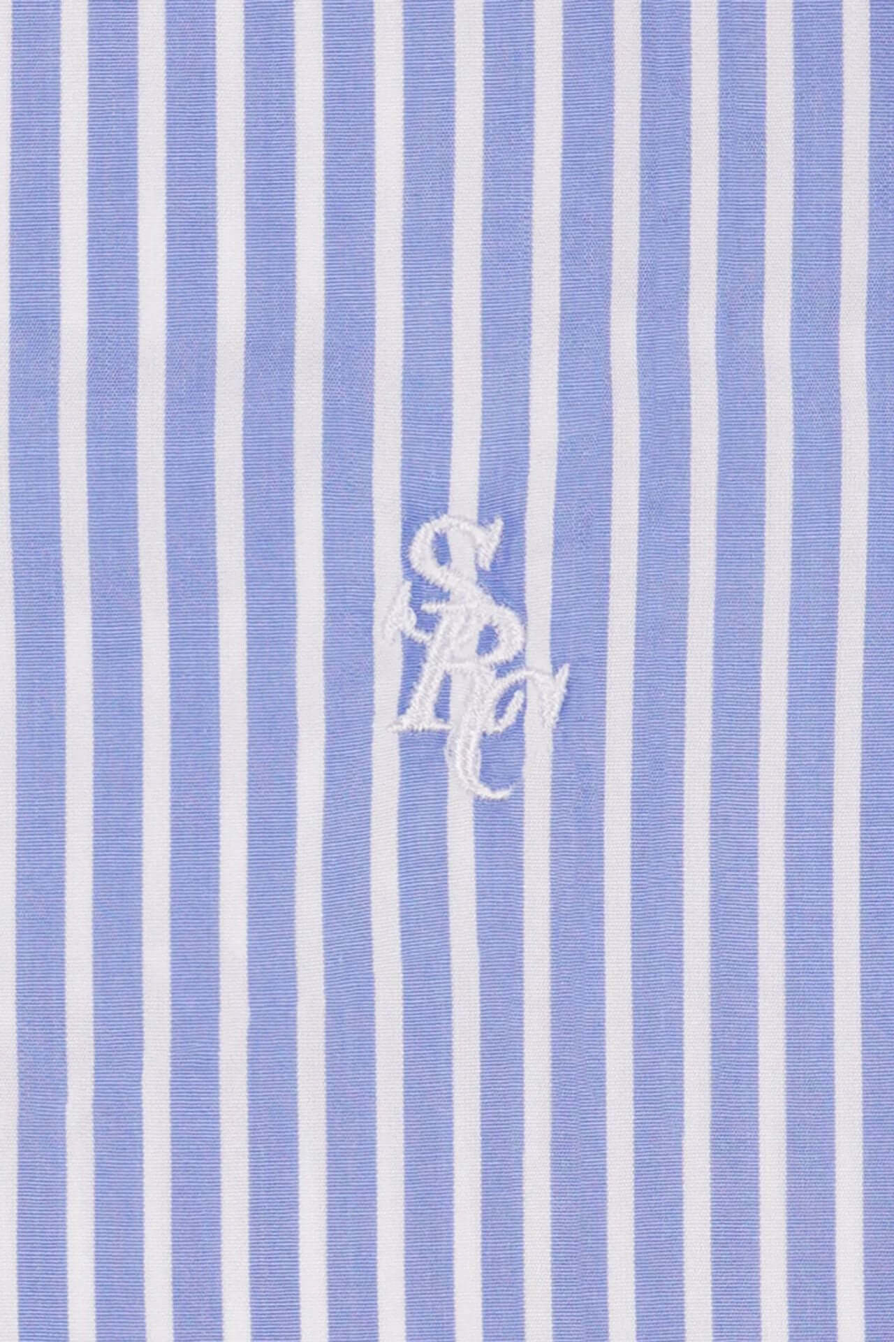 Sporty & Rich SRC Oversized Shirt Blue Striped