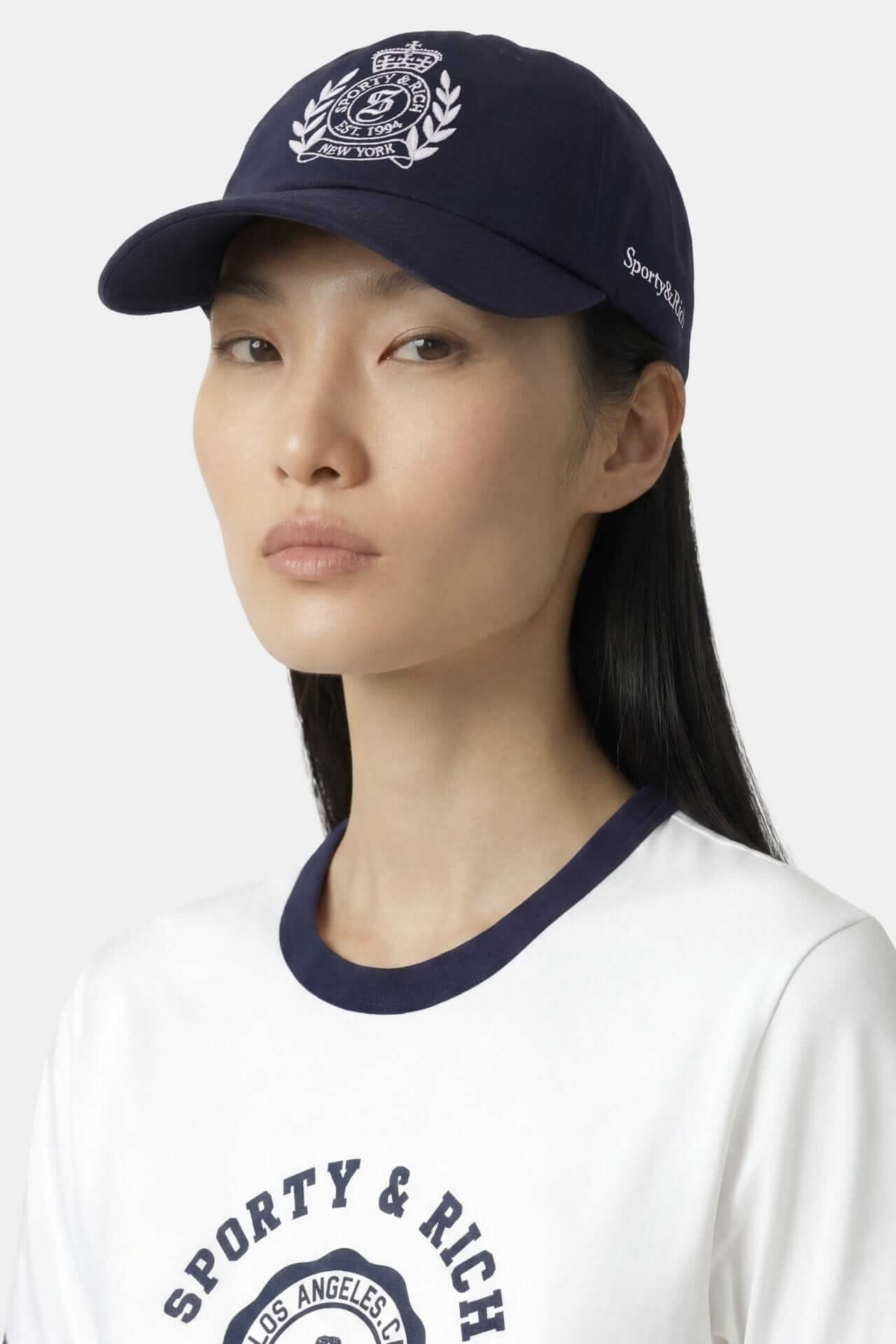 Sporty & Rich NY Crest Hat Dark Navy