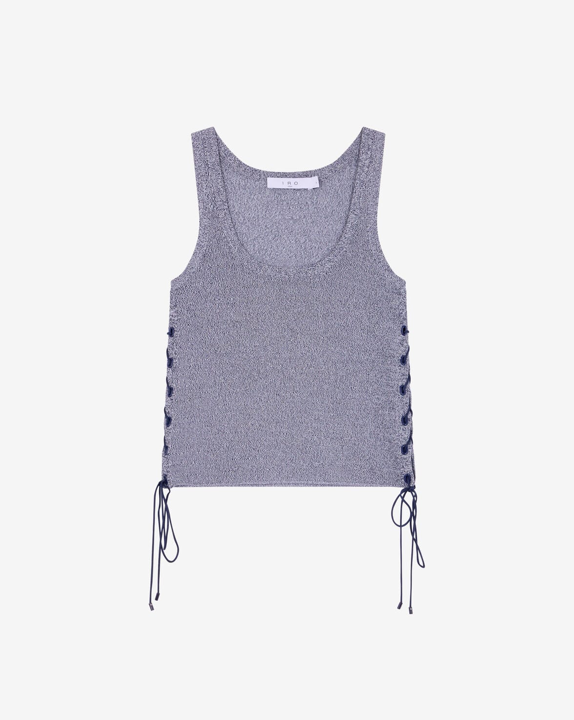 IRO Ferenza knot top Anchor Blue/Porcelain