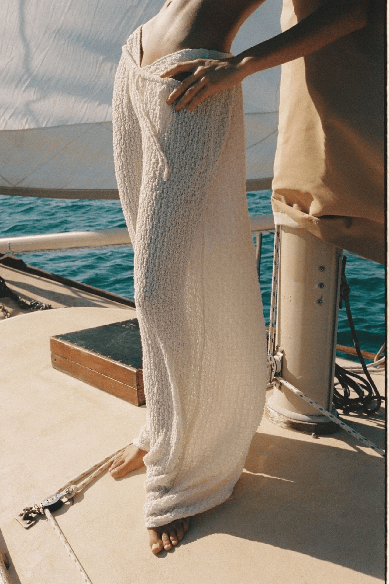 Montce Swim Drawstring Wide-Leg Pant Amalia Texture