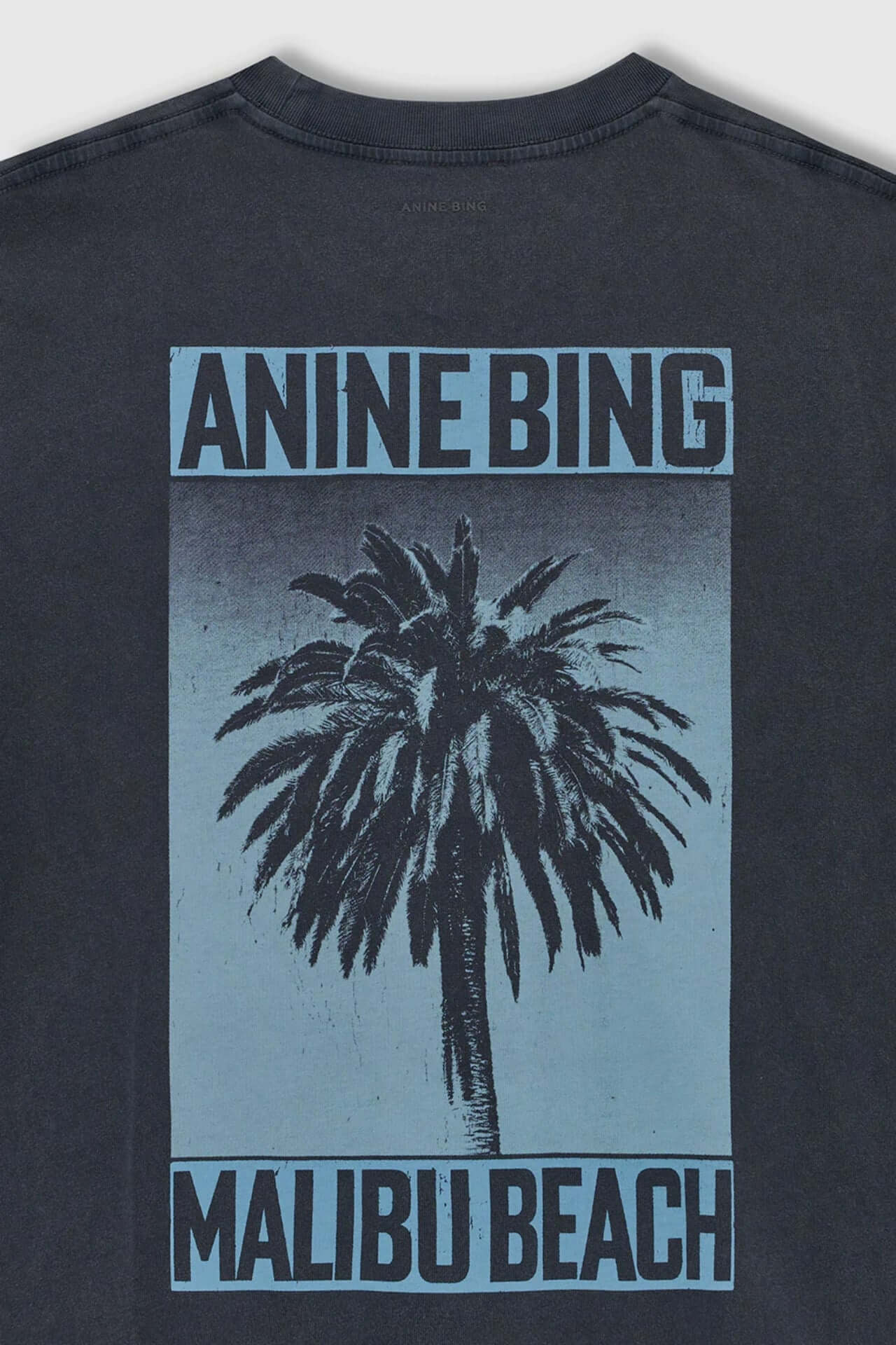 Anine Bing Cade Tee Palm Washed Black