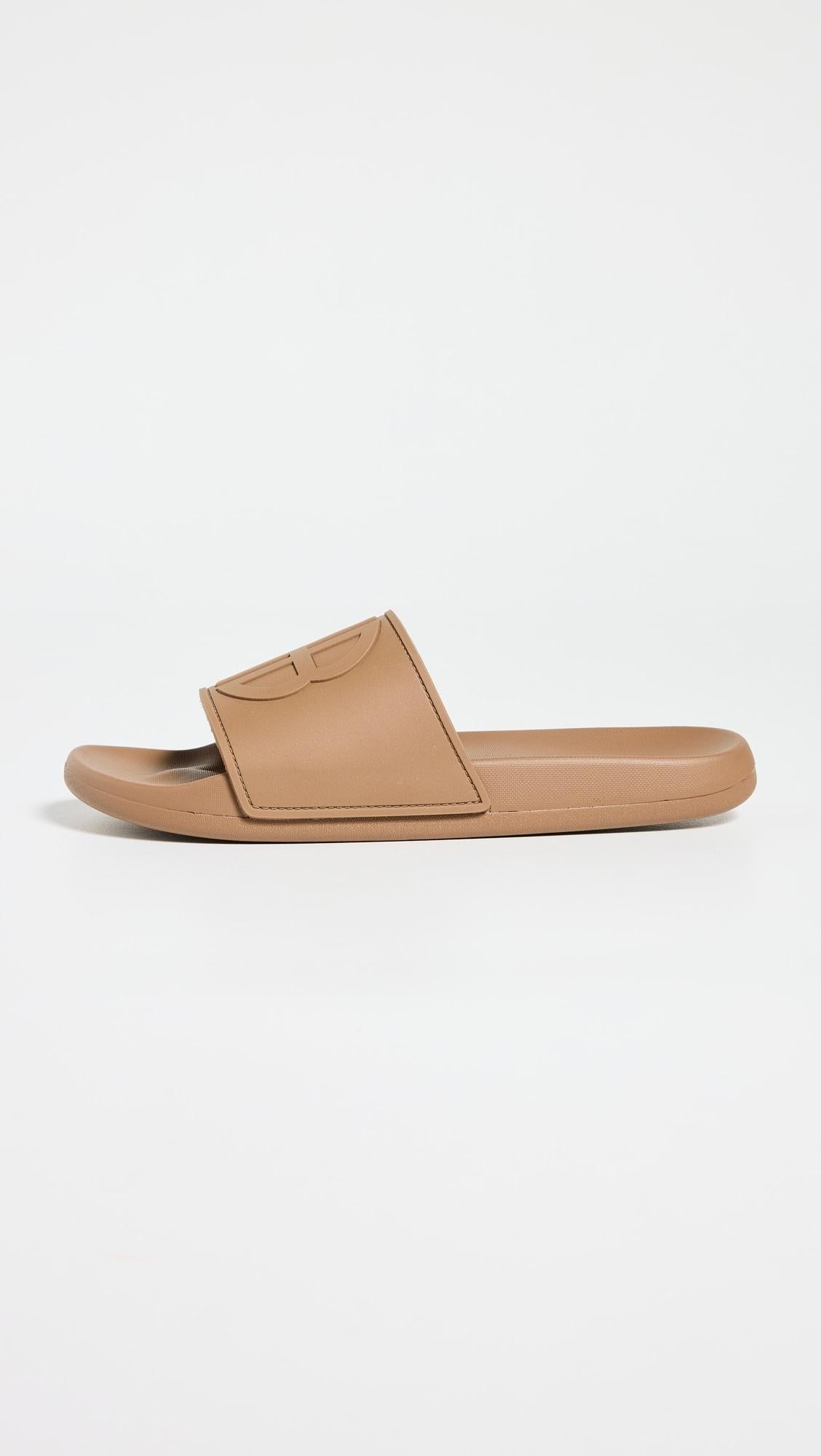 Isla Slide Camel Monogram