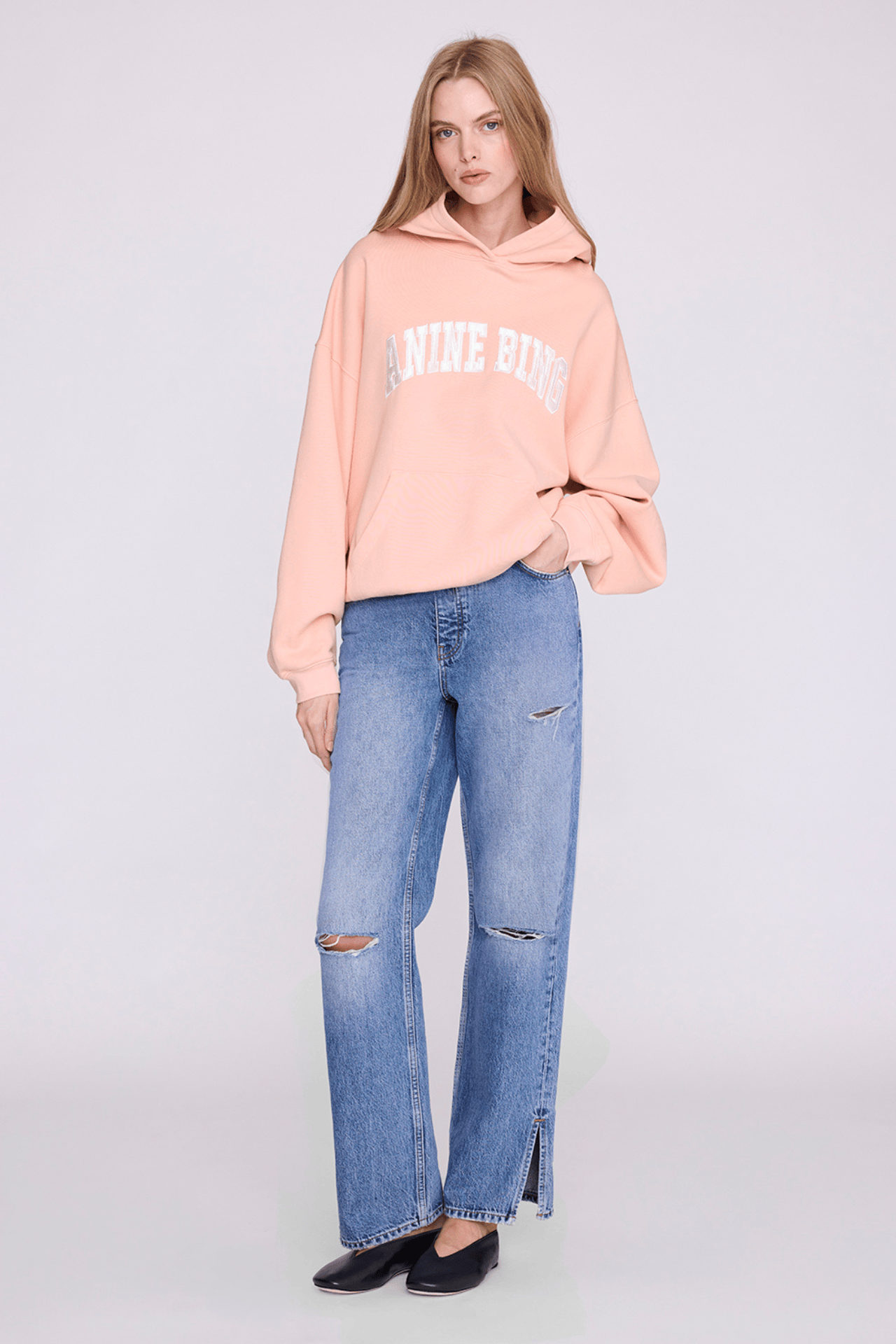Anine Bing Harvey Sweatshirt Coral Pink