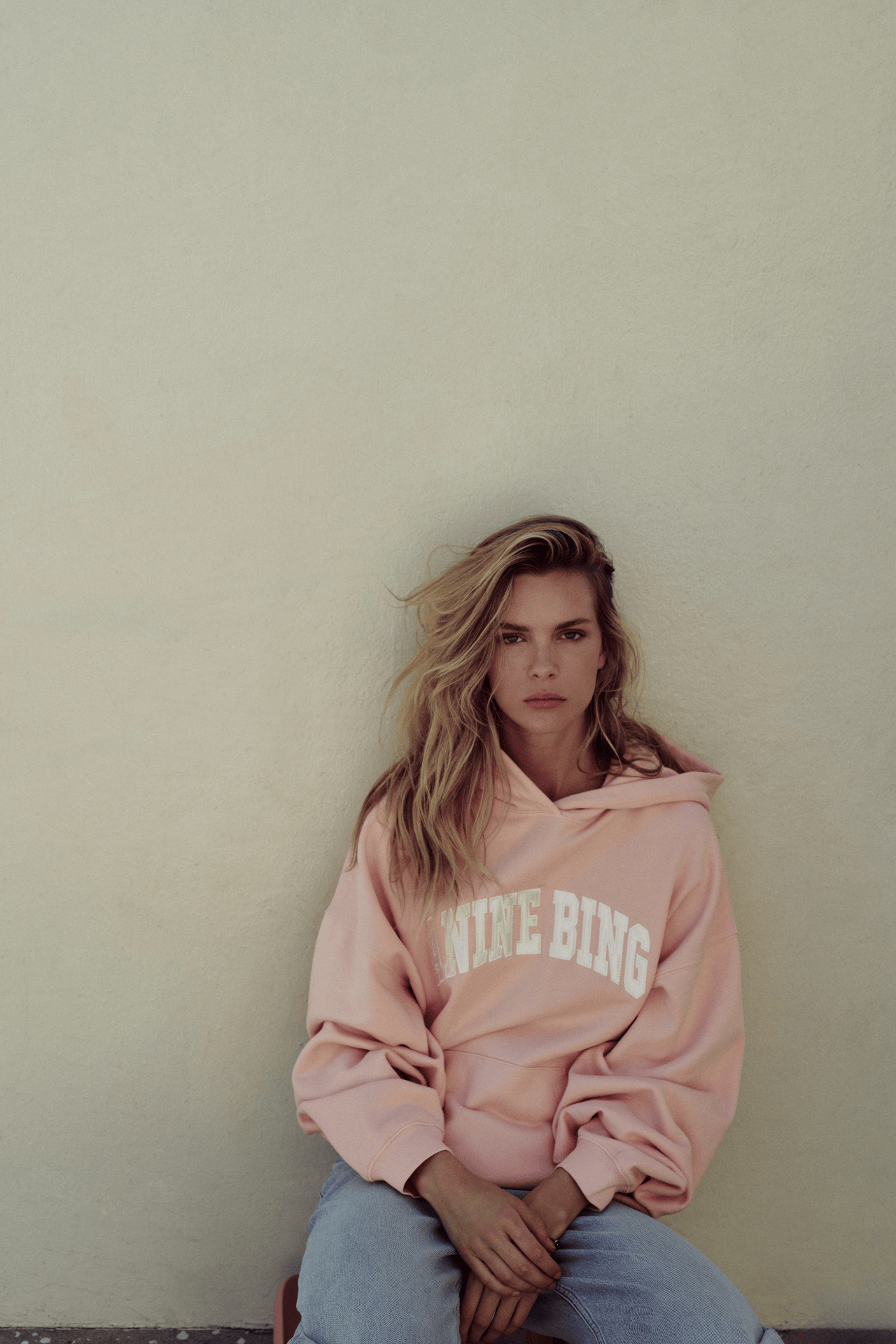 Anine Bing Harvey Sweatshirt Coral Pink