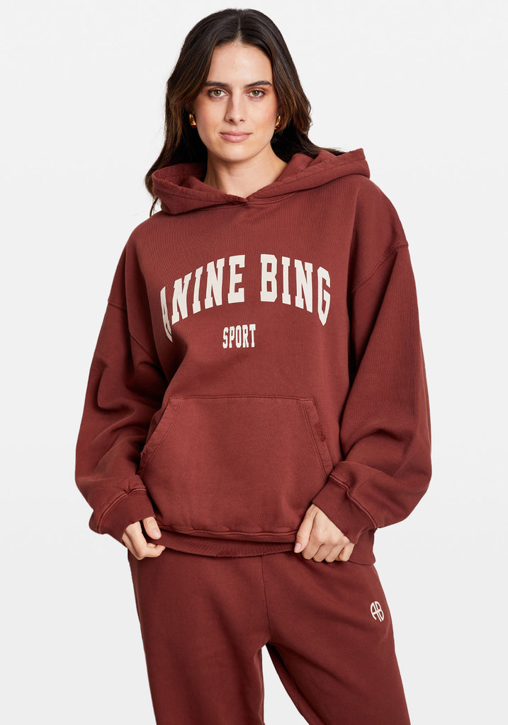 HARVEY SWEATSHIRT DARK CHERRY Anine Bing Tuchuzy