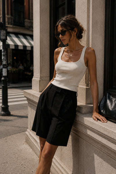 Chosen By Tuchuzy Tailored Bermuda Short Black