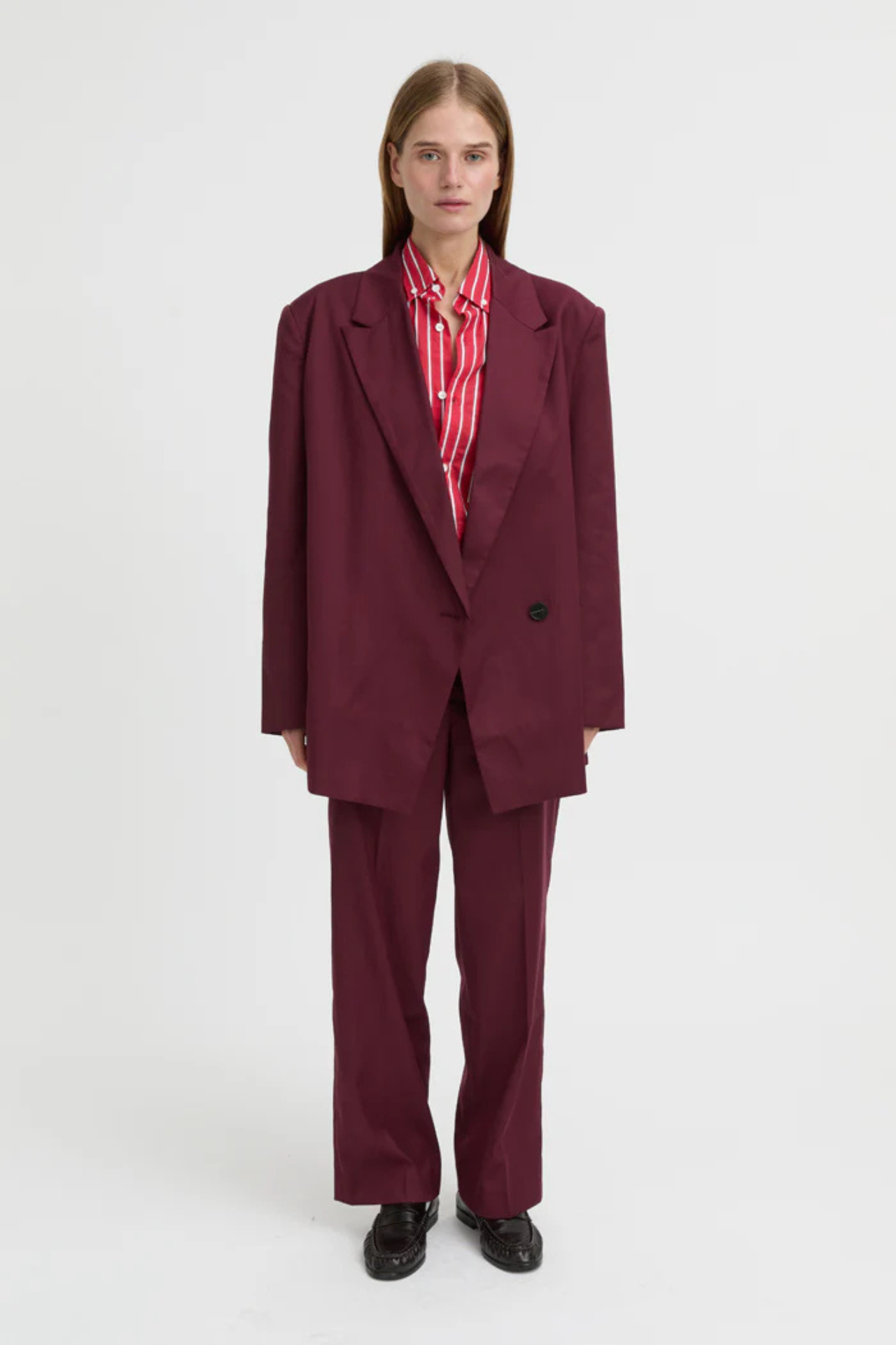 Lazara Blazer Burgundy