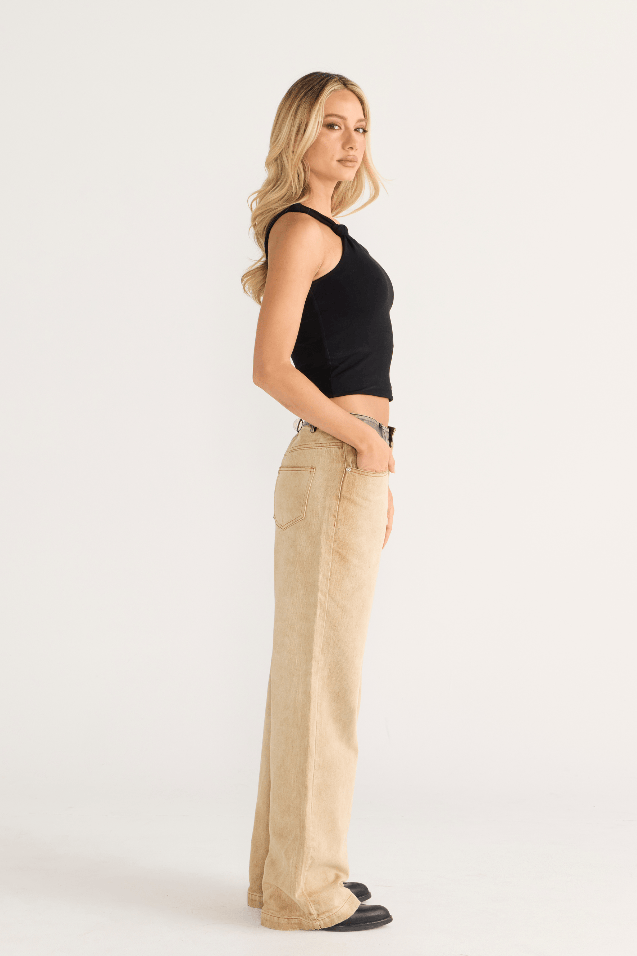 Cara Knot Top Black