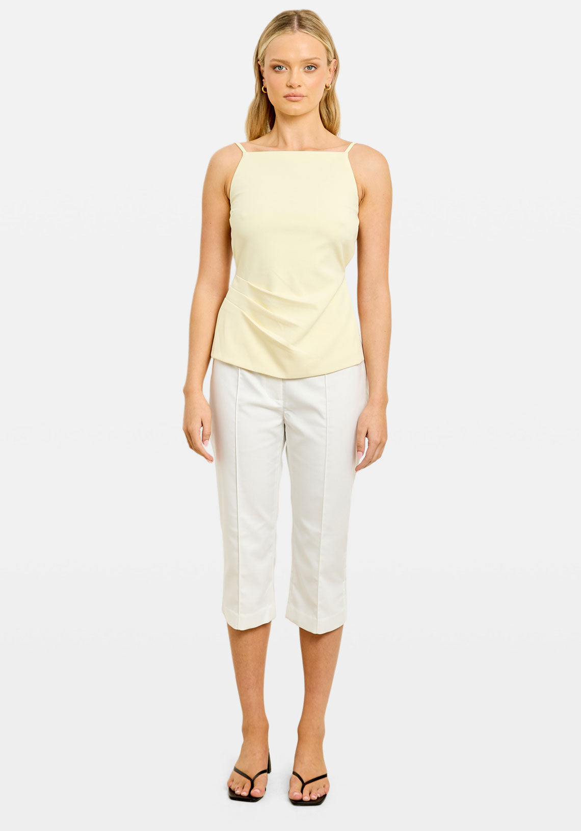 Aisha Crepe Top Butter