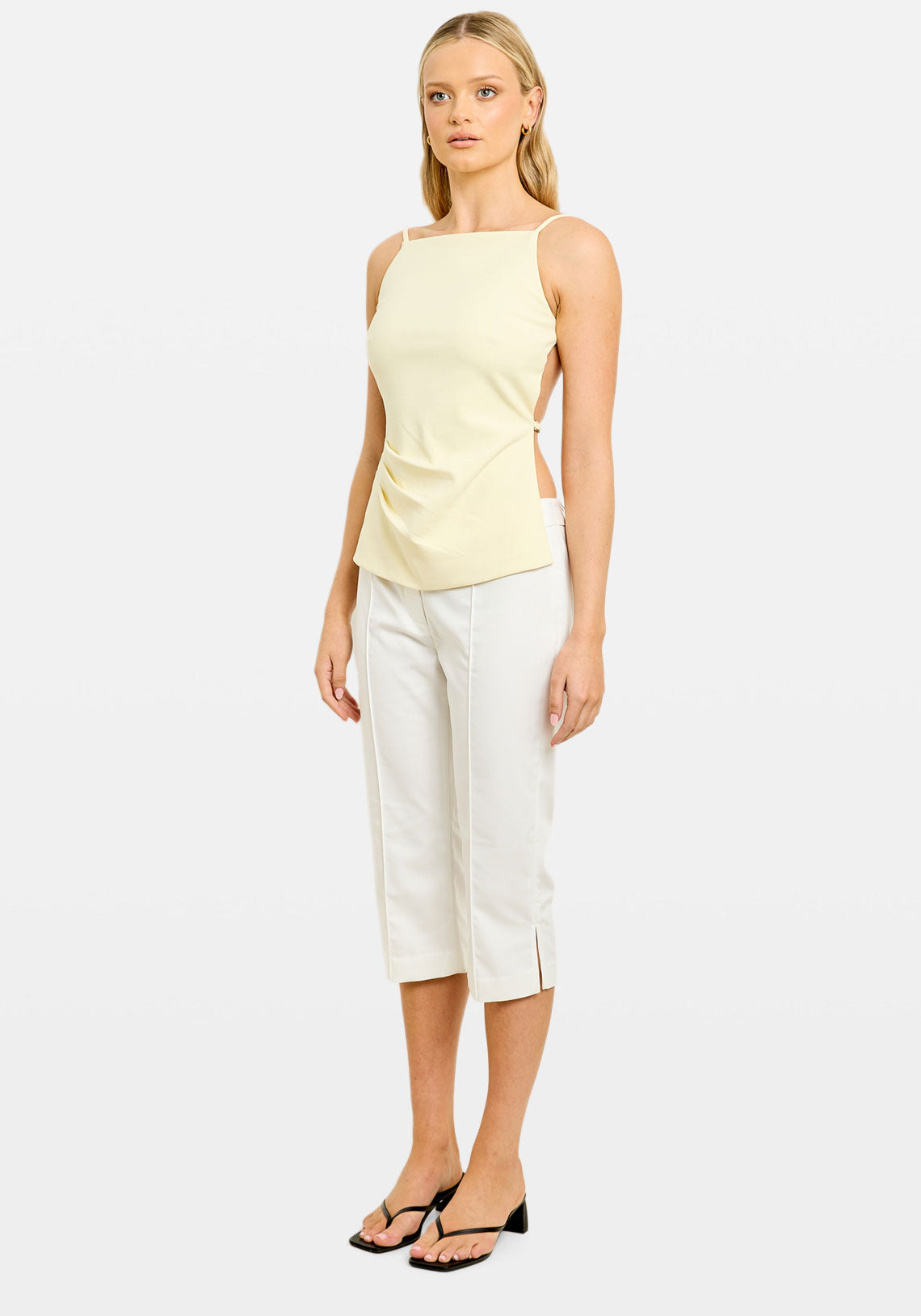 Aisha Crepe Top Butter