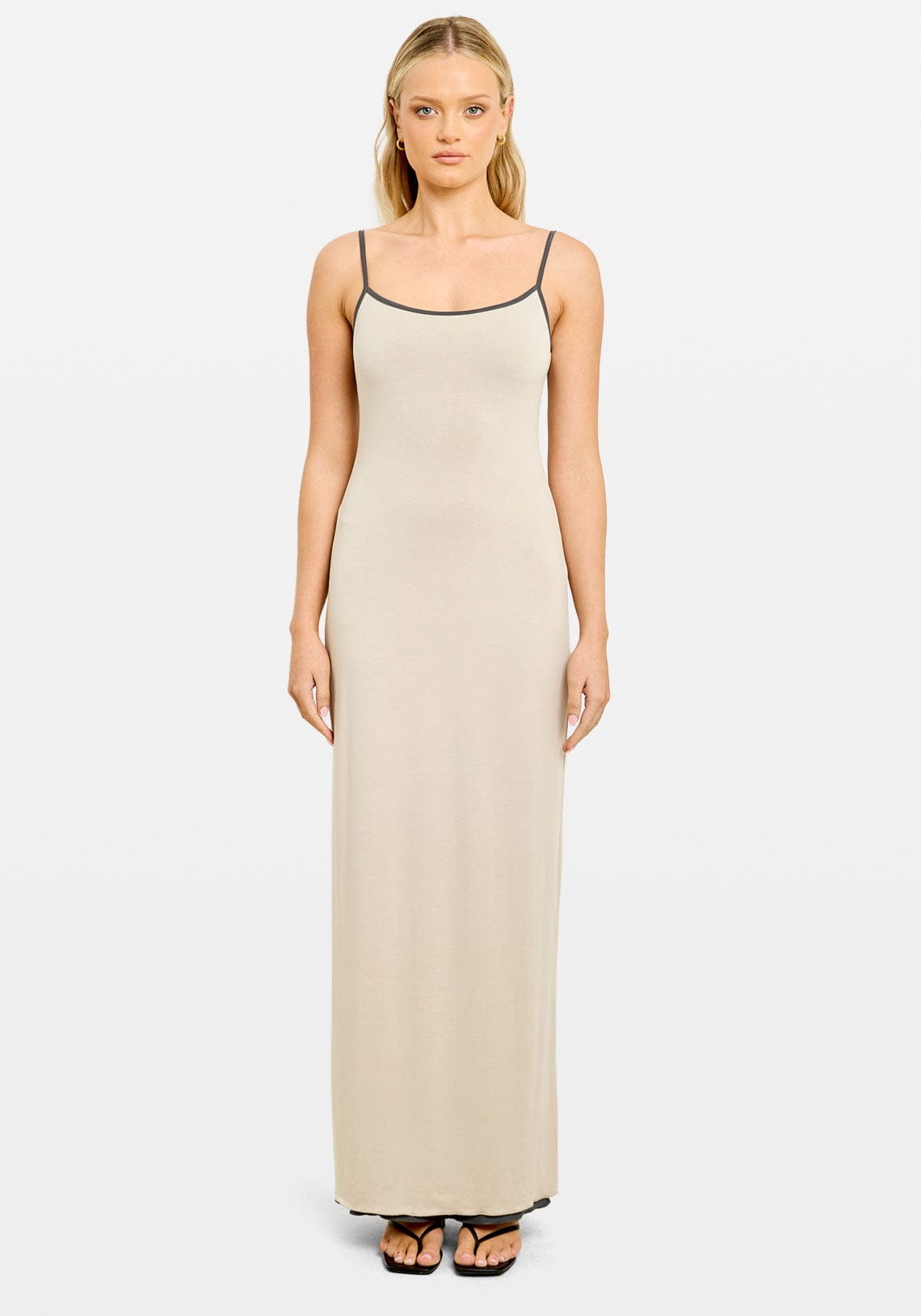 Aisha Reversible Maxi Dress Slate/Pumice