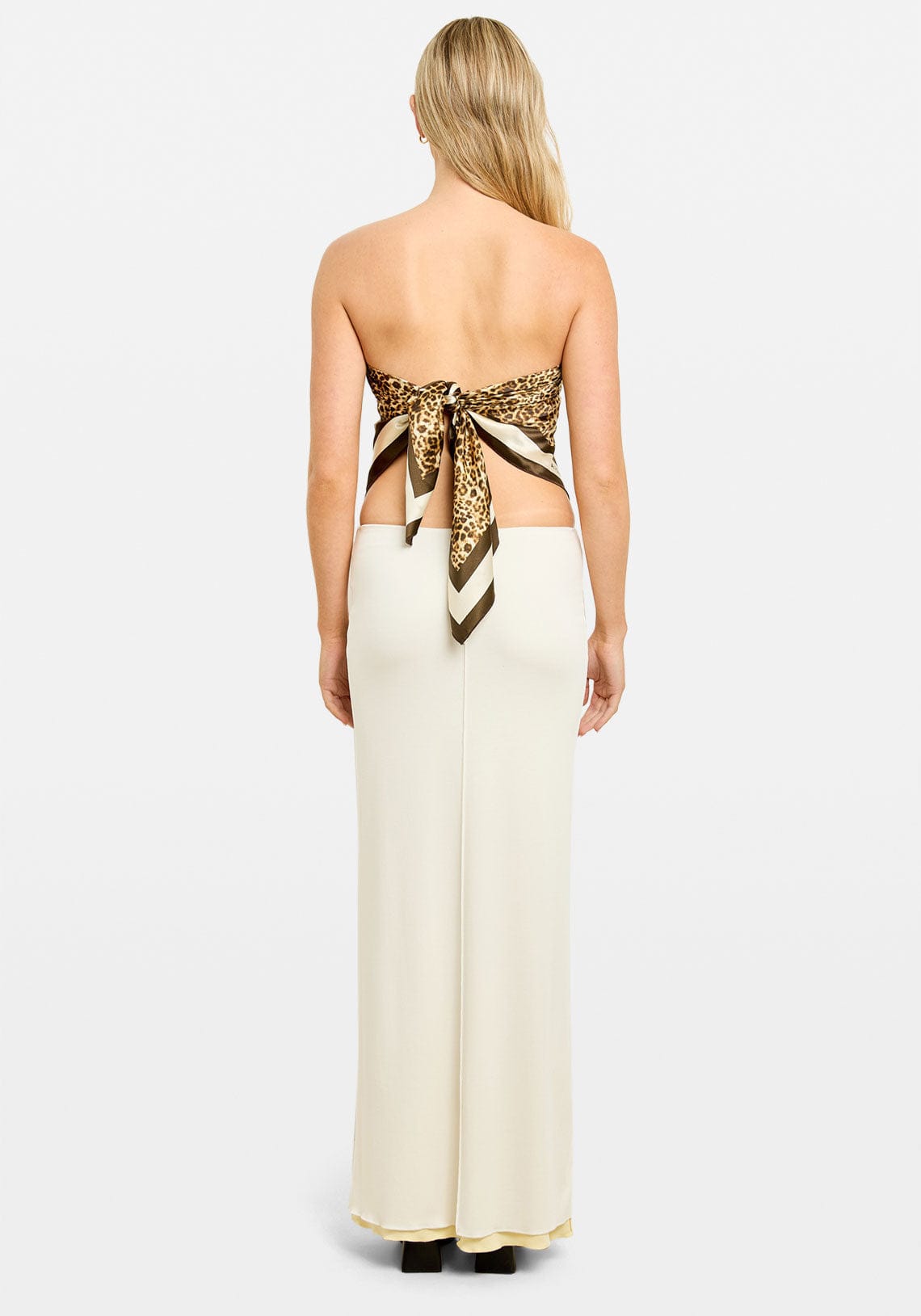 Aisha Silk Scarf Leopard