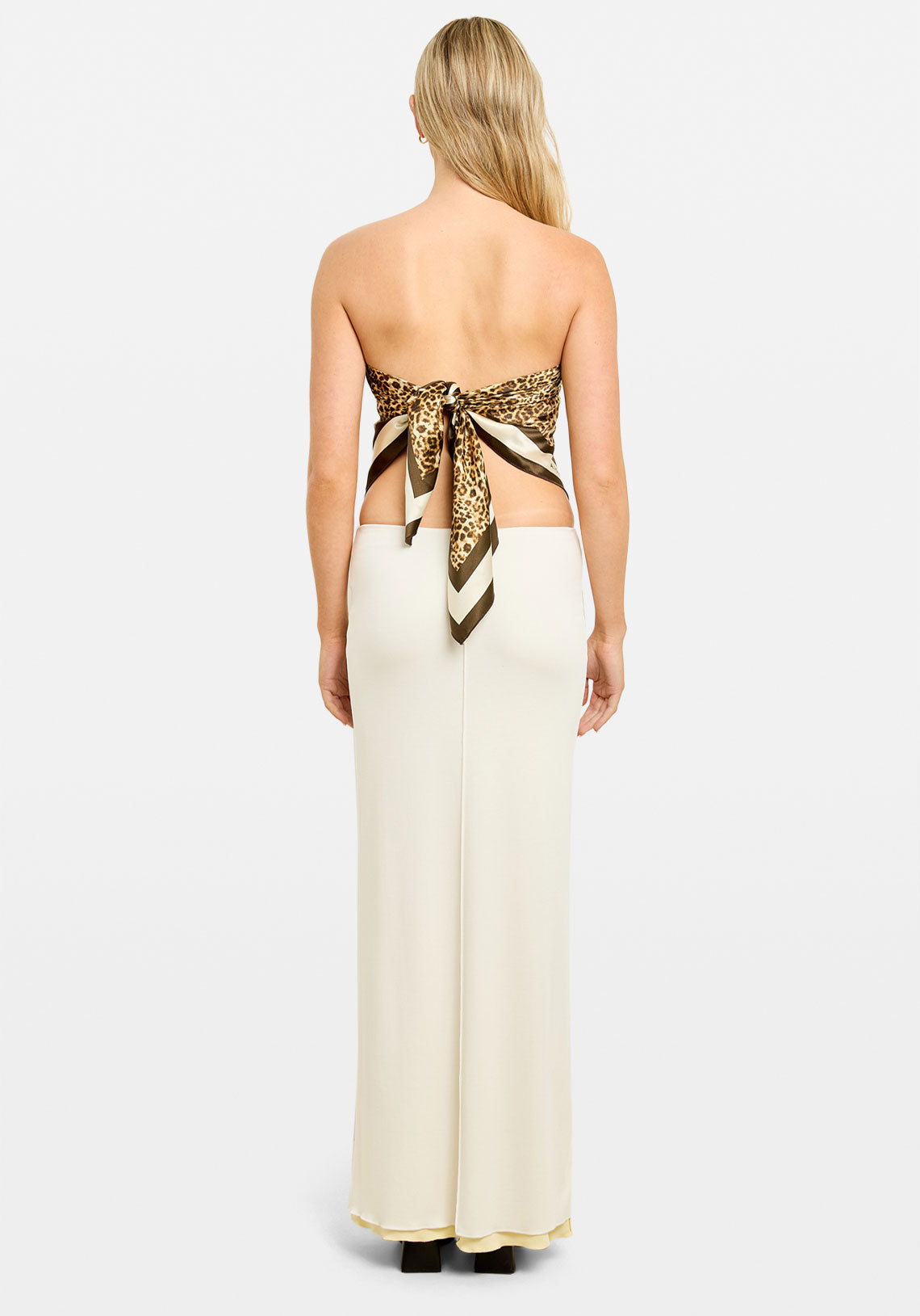 Aisha Silk Scarf Leopard