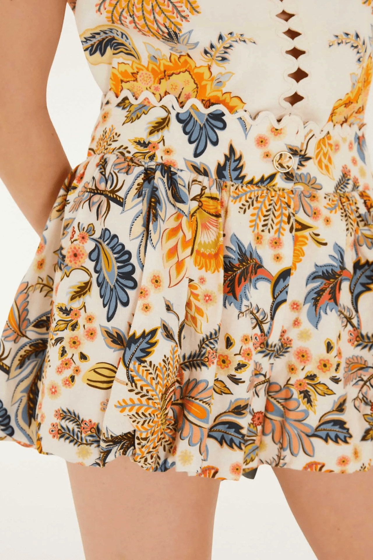 Farm Rio Ligia Shorts Off White