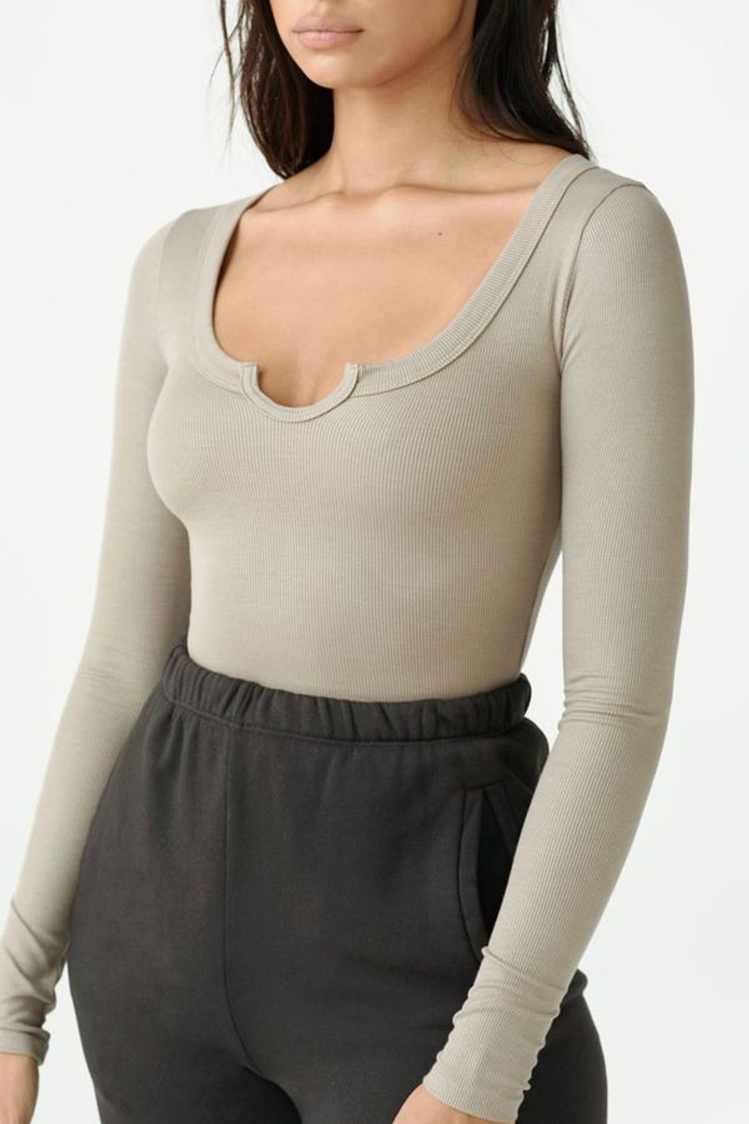 Henley Long Sleeve Taupe