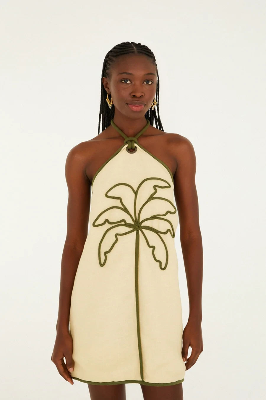 Farm Rio Sand Coconut Mini Dress