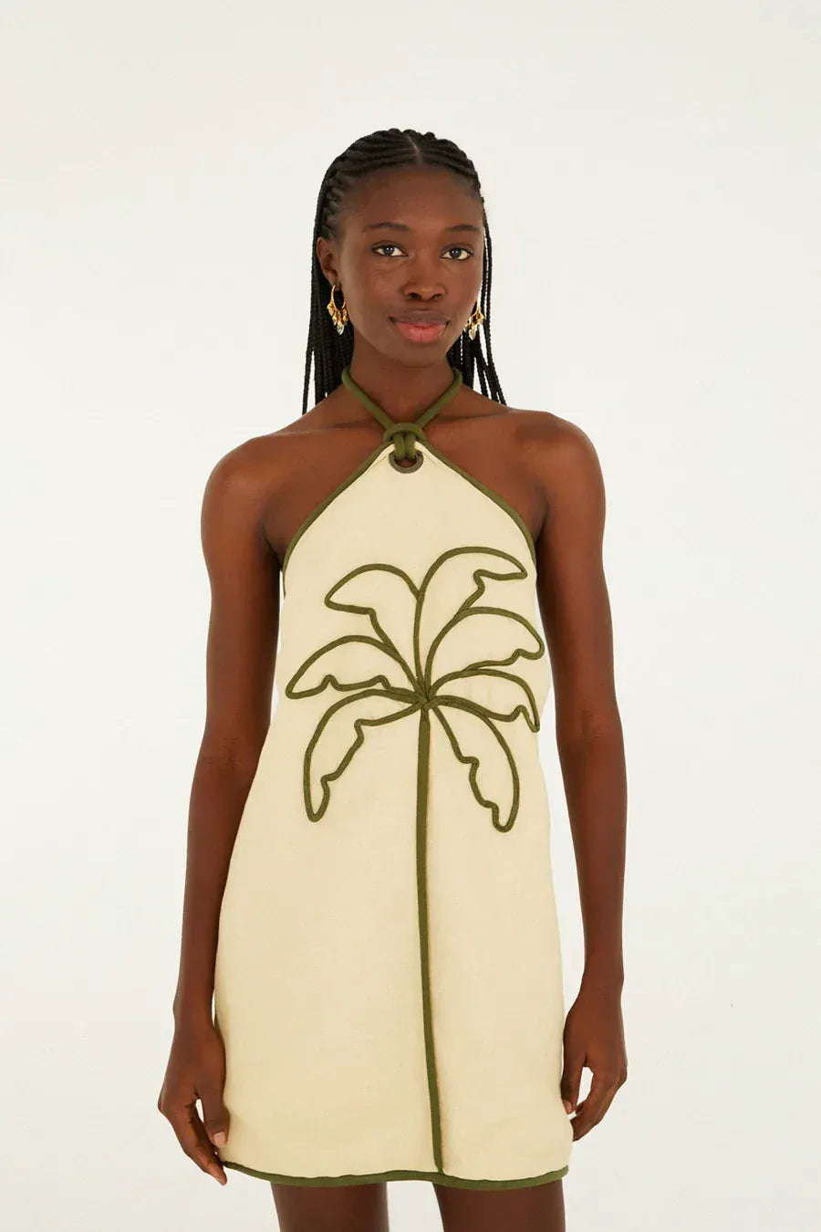 Farm Rio Sand Coconut Mini Dress