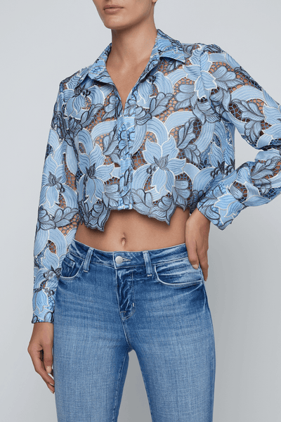 L'Agence Akemi Cropped Blue
