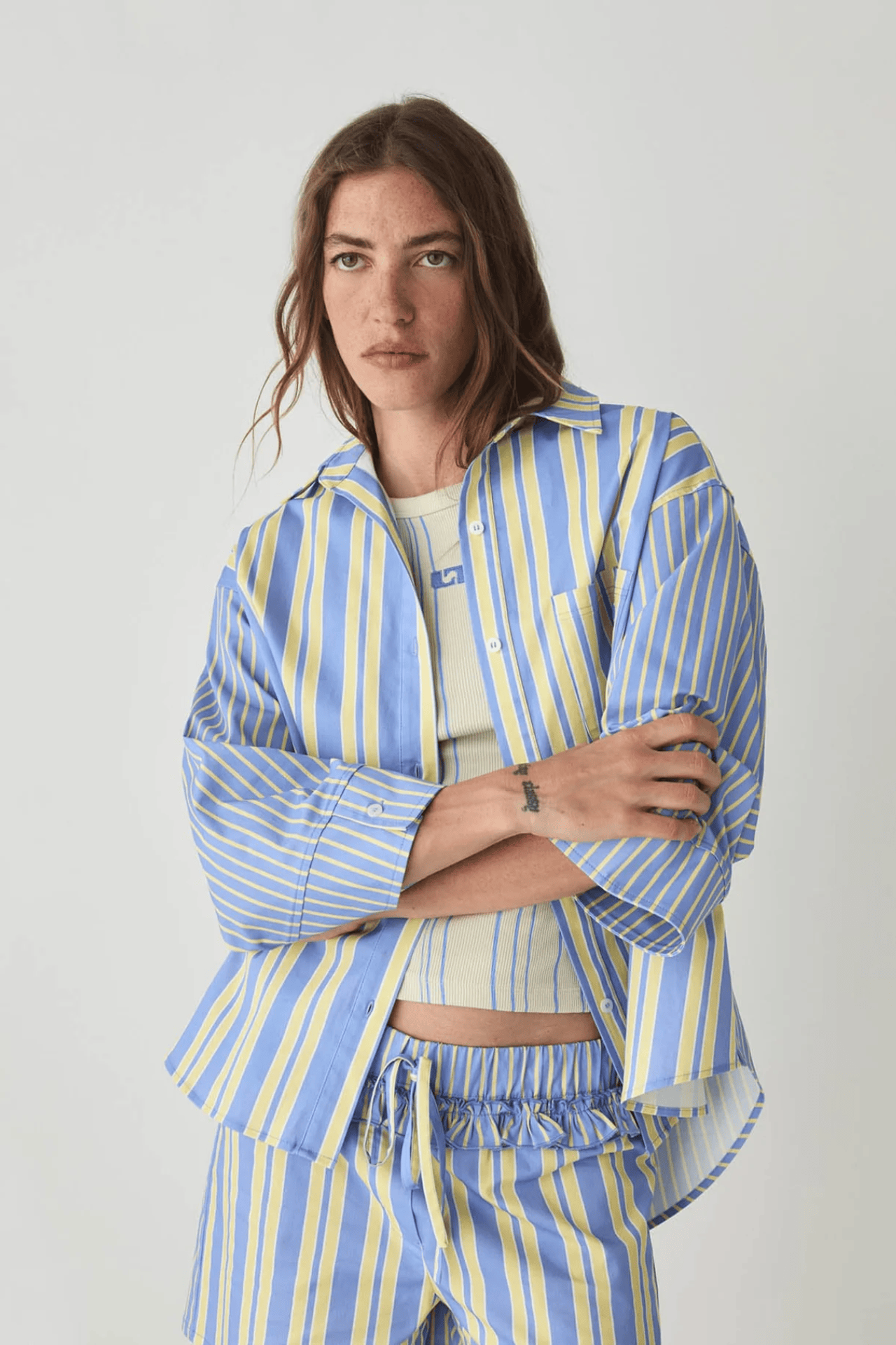 Laagam Caos Blue Poplin Boxer Pants Blue