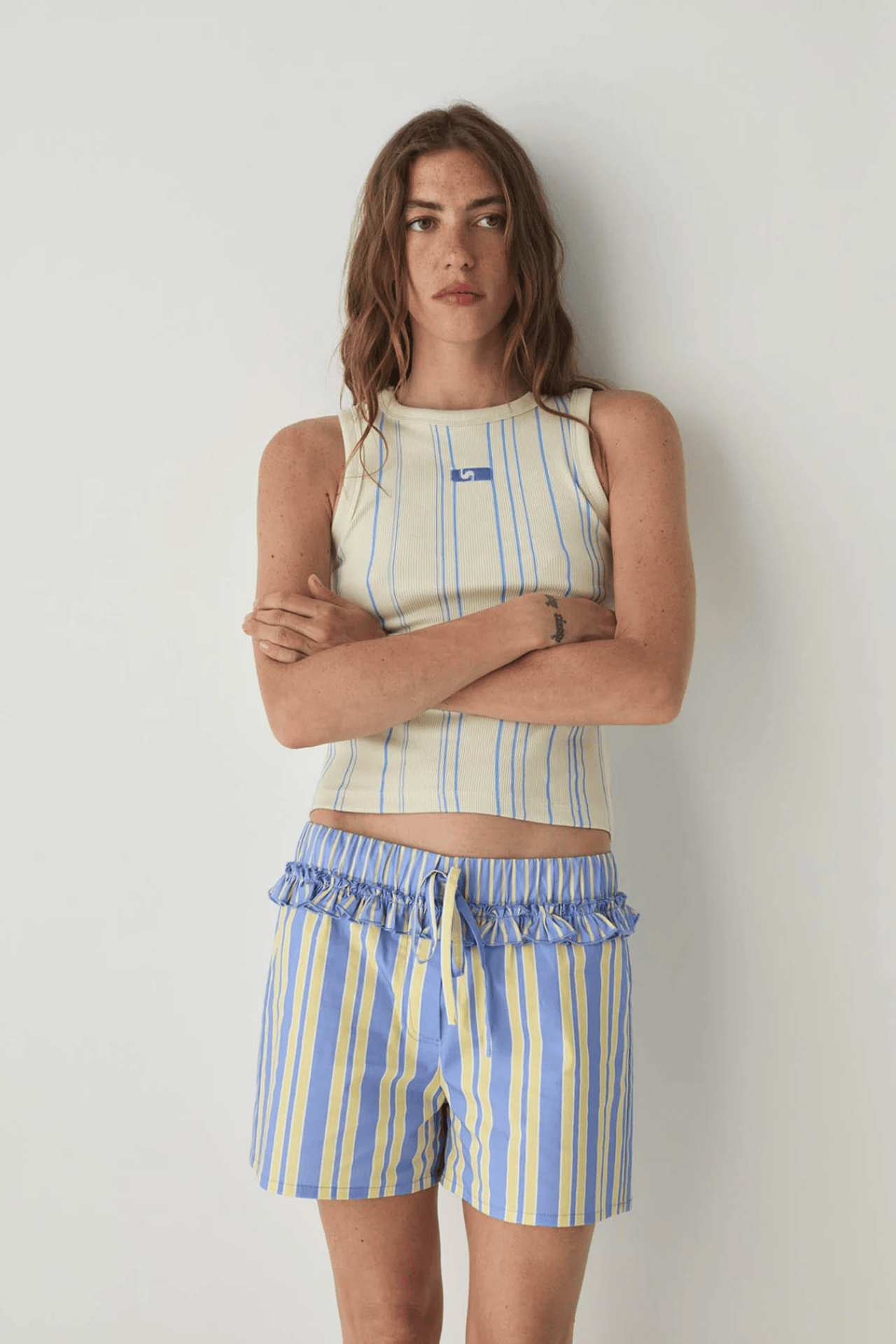 Laagam Caos Blue Poplin Boxer Pants Blue