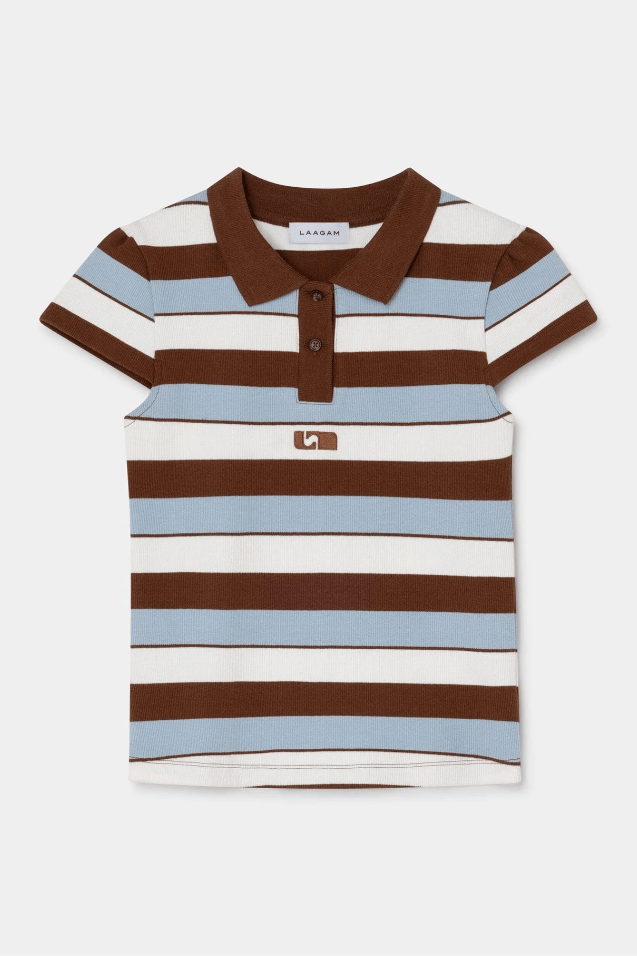 Laagam Erya Blue Striped Polo T-shirt