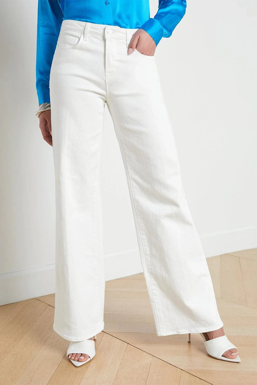 Alicent Wide Leg Jean White