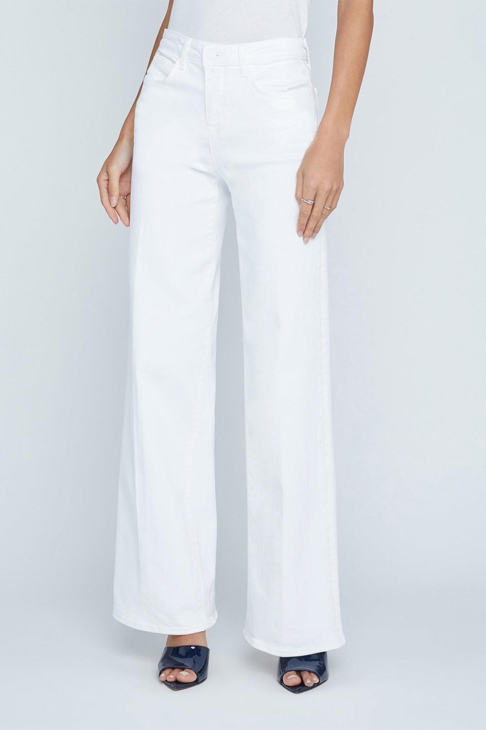 Alicent Wide Leg Jean White