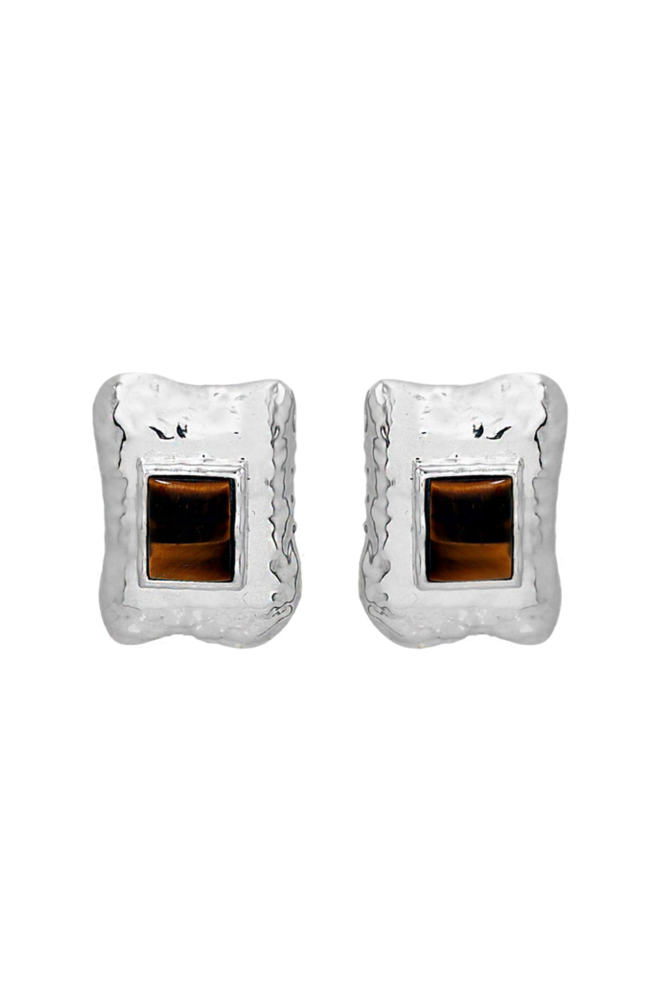 Mountain & Moon Kauri Earrings | Silver Tigers Eye