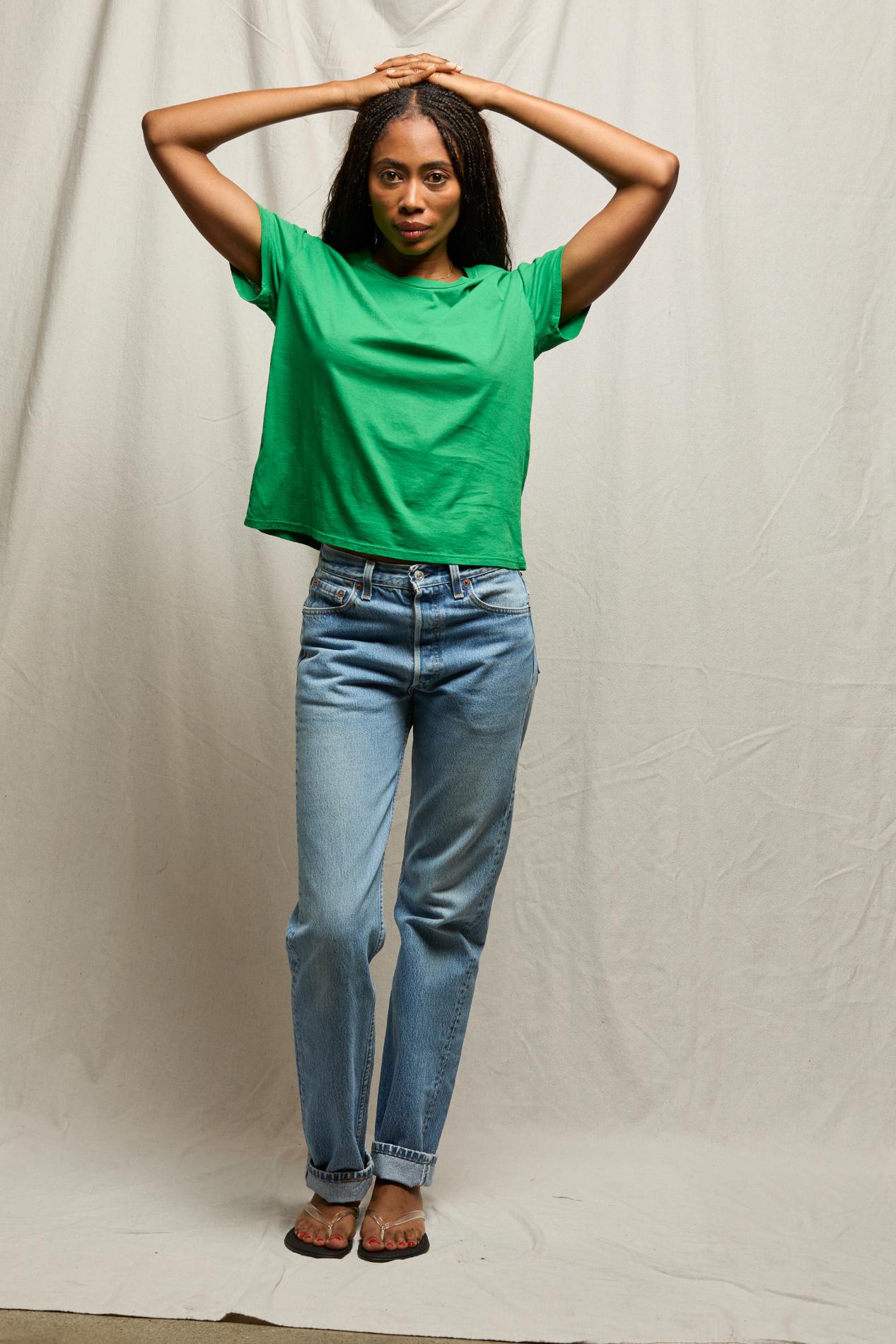 Harley Boxy Crew Tee Grass