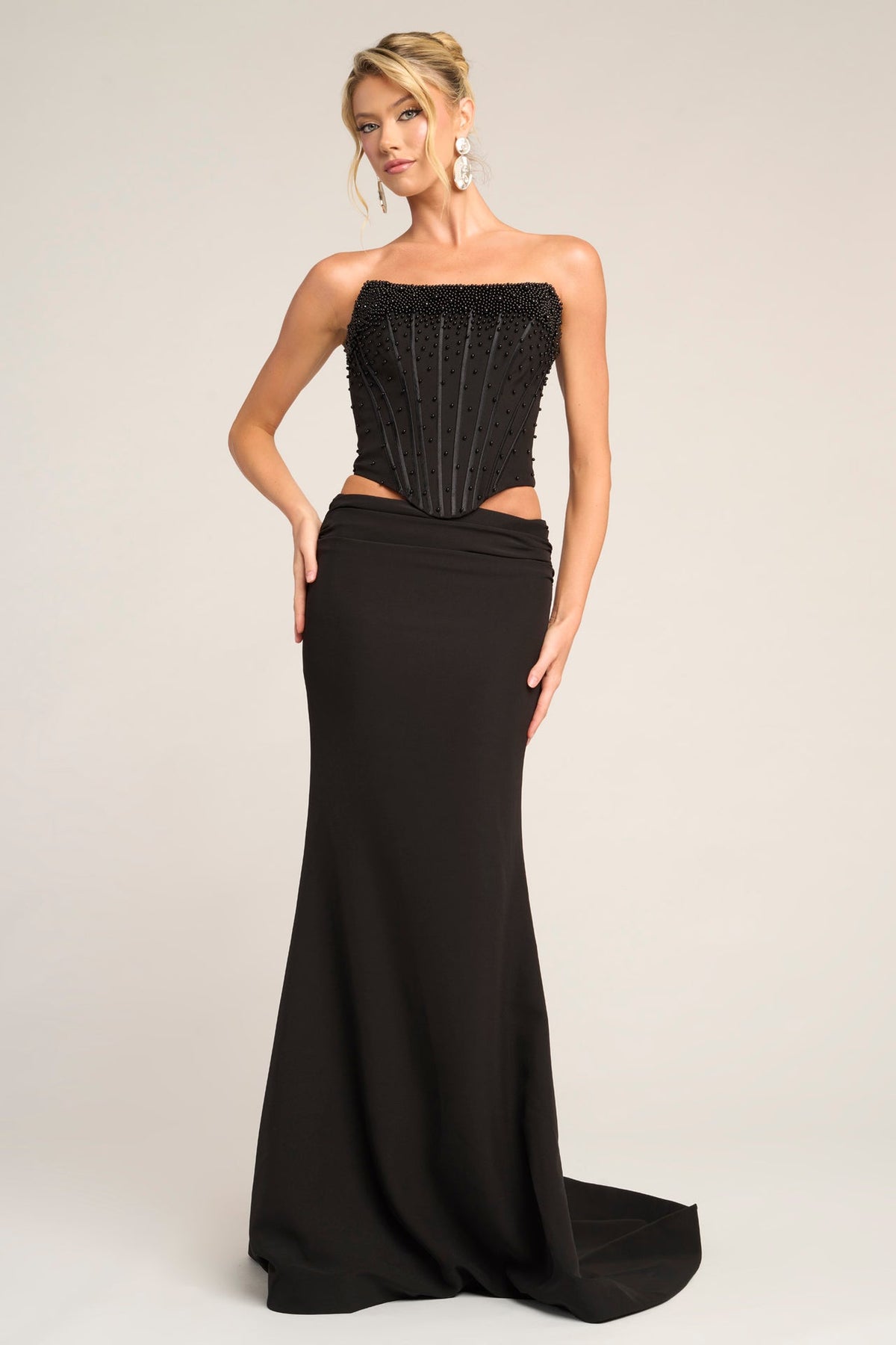 Portia & Scarlett PS26007 Two-Piece Corset Gown Black – image 1