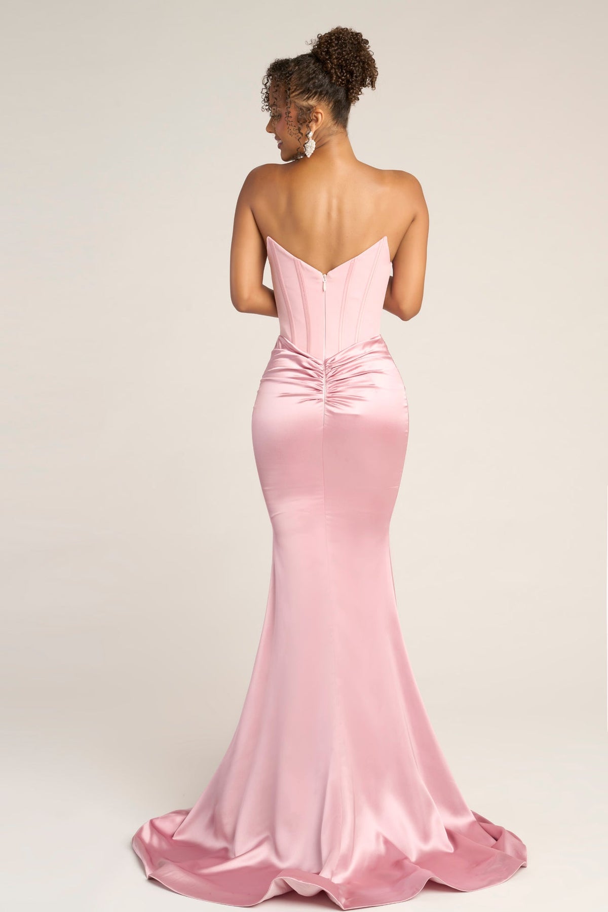 Portia & Scarlett PS26032 Strapless Satin Gown Pink – image 2