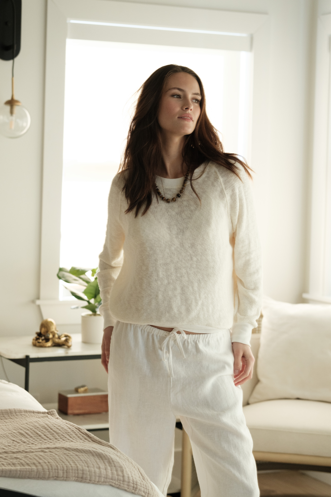 Perfectwhitetee Aulani Raglan Sweatshirt Natural