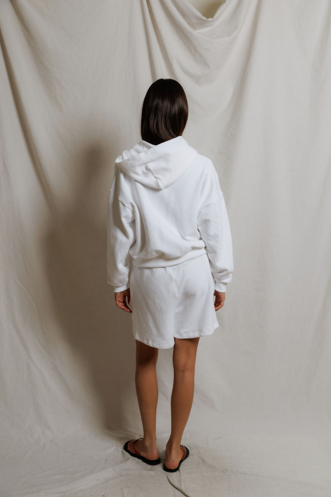 Perfectwhitetee Bari French Terry Short White